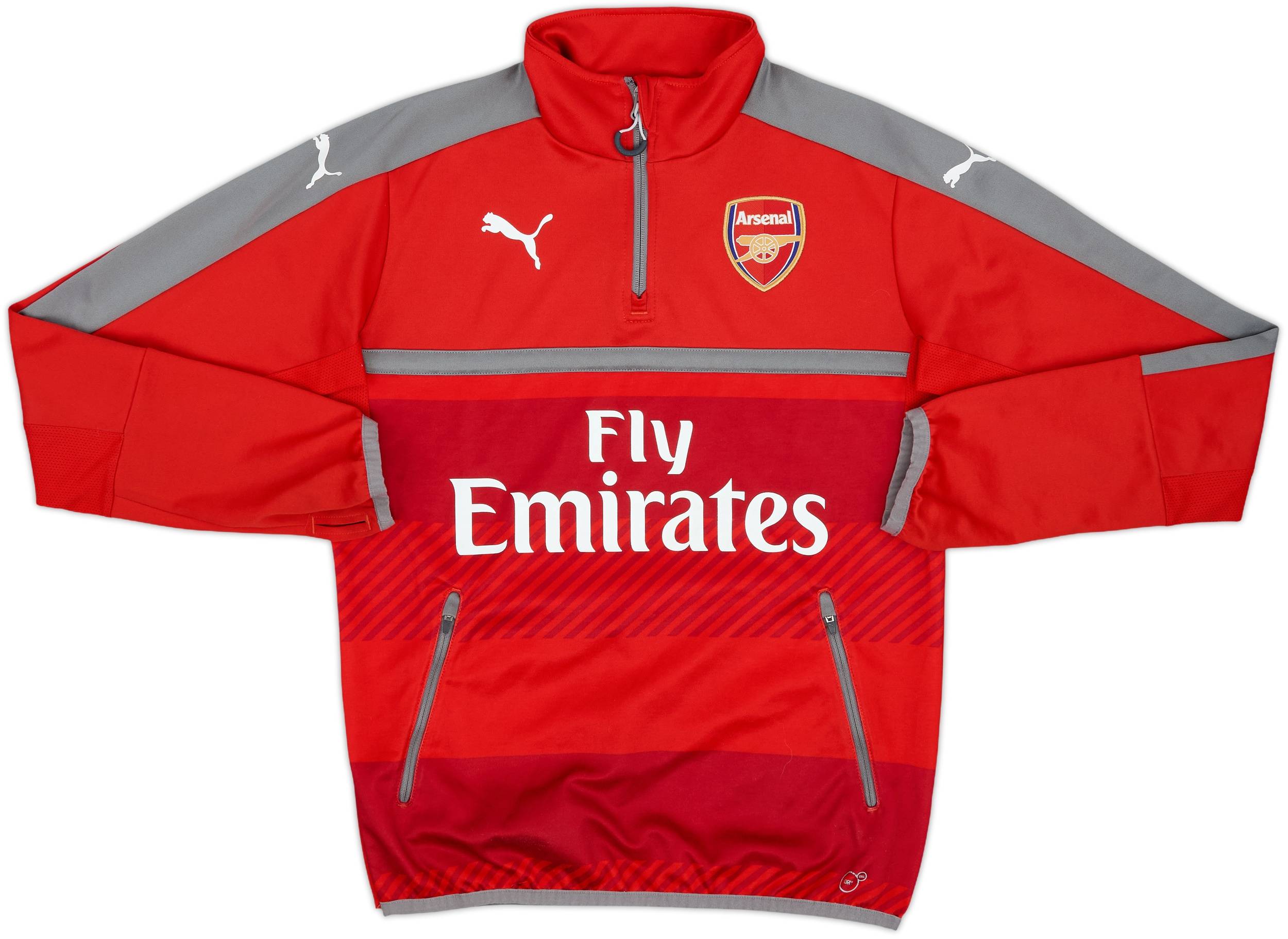 ウェア PUMA Arsenal 15-16 training fleece top 2015-16 Arsenal Puma 1/4 Zip Training Top - 8/10 - (S)