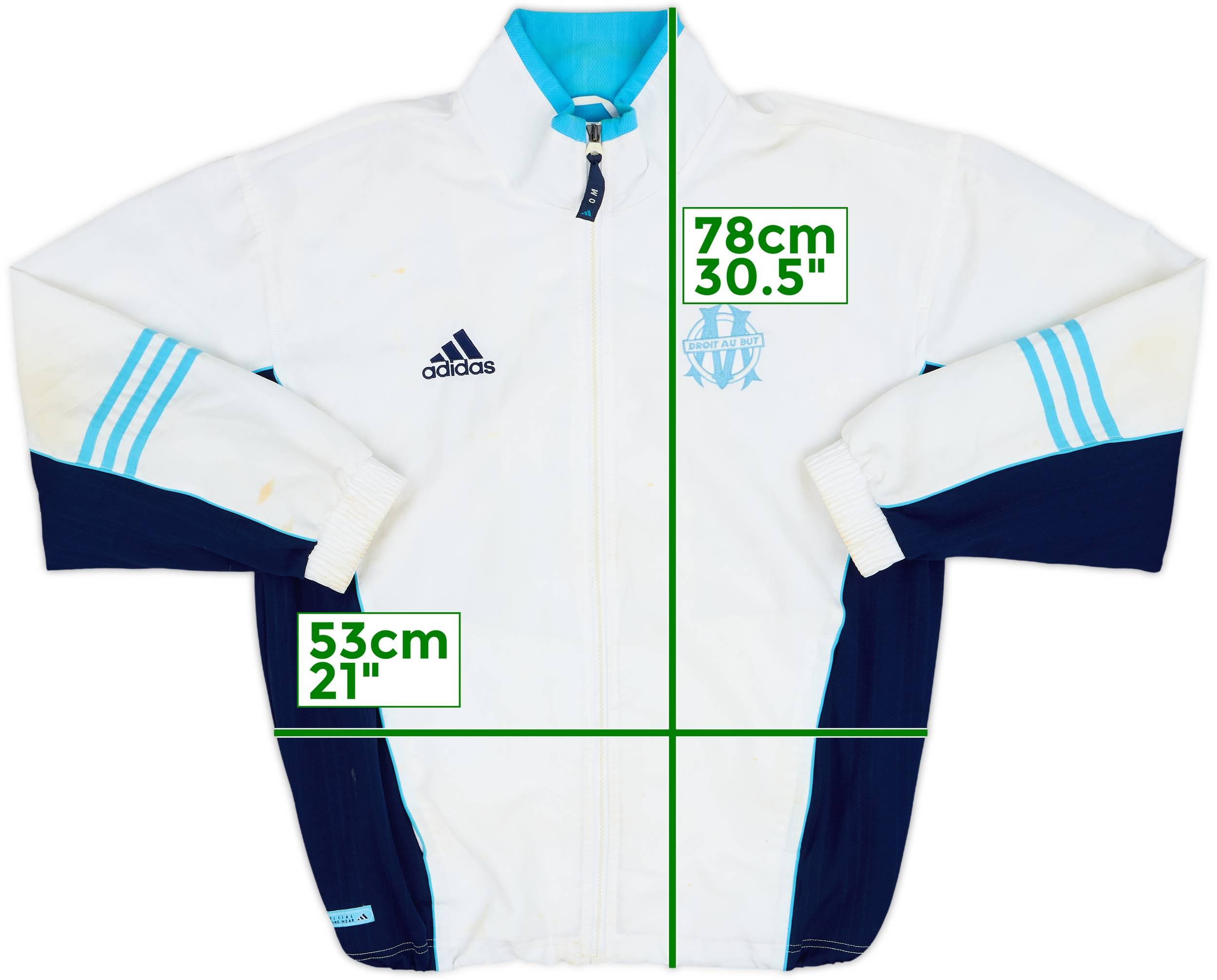 ウェア 00s Adidas Marseille  Shirt Y2K 1999-00 Olympique Marseille adidas Track Jacket - 5/10 - (S)