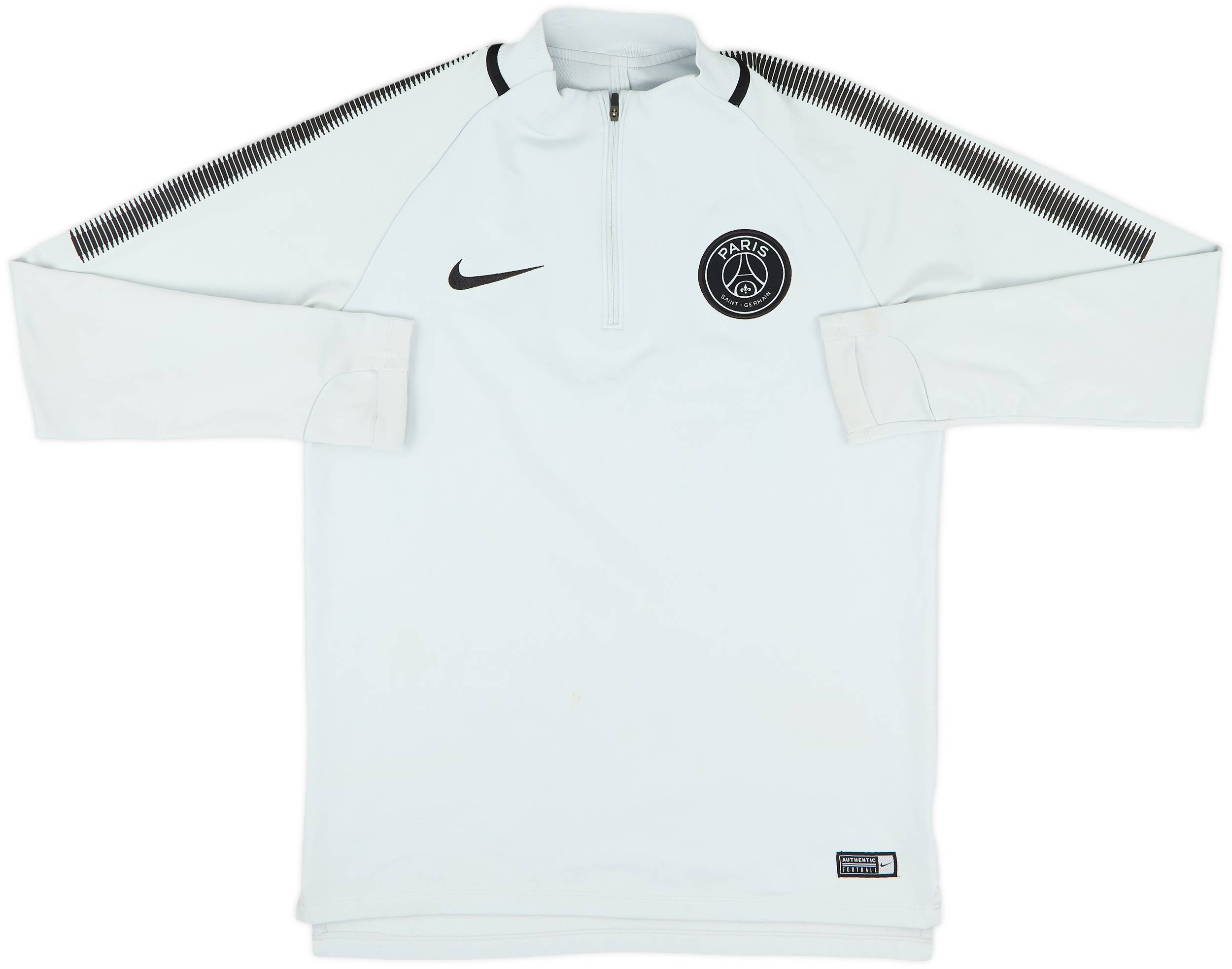 2017-18 Paris Saint-Germain Nike 1/4 Zip Sweat Top - 9/10 - (M)