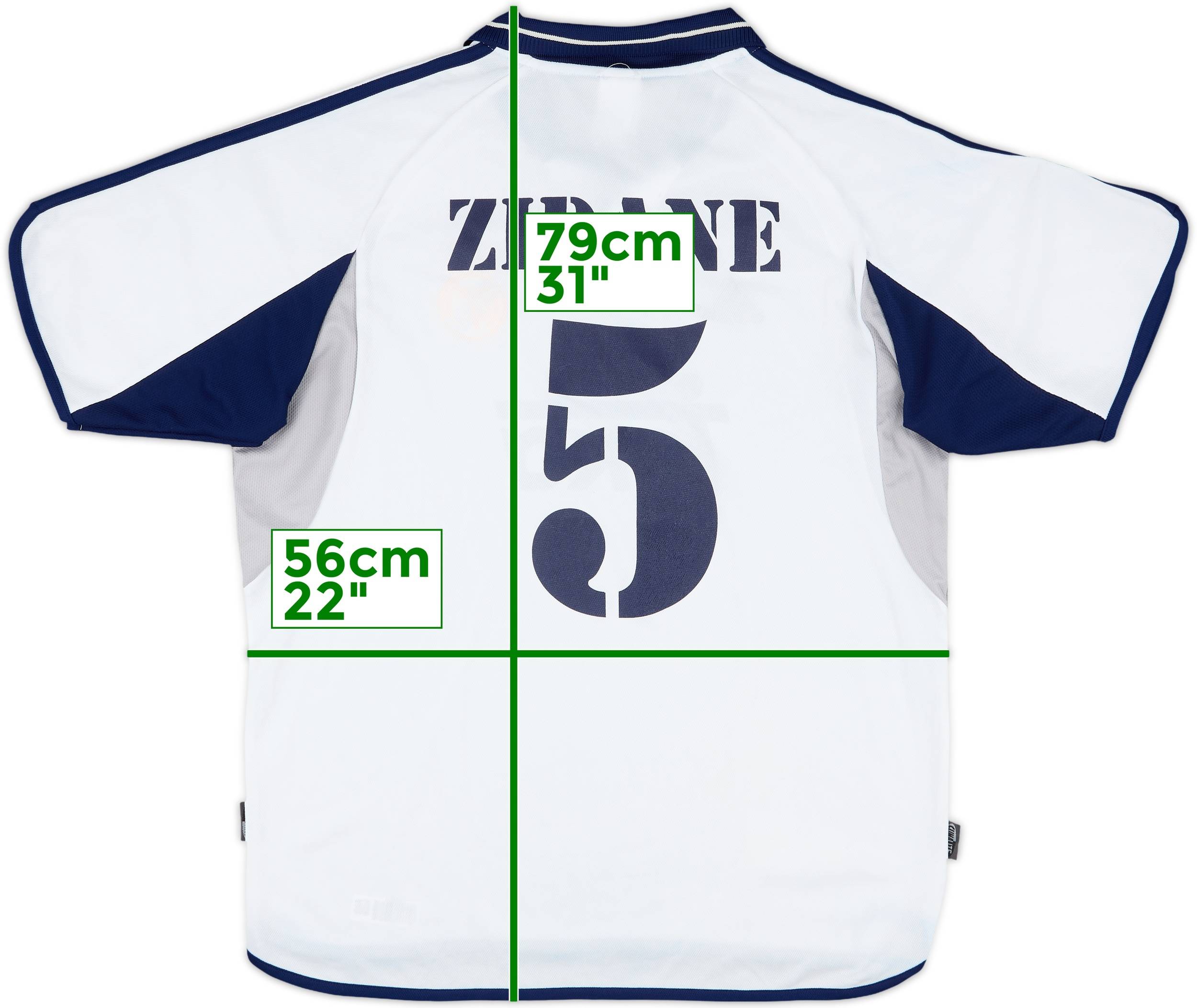 2000-01 Real Madrid Home Shirt Zidane #5 - 6/10 - (L)