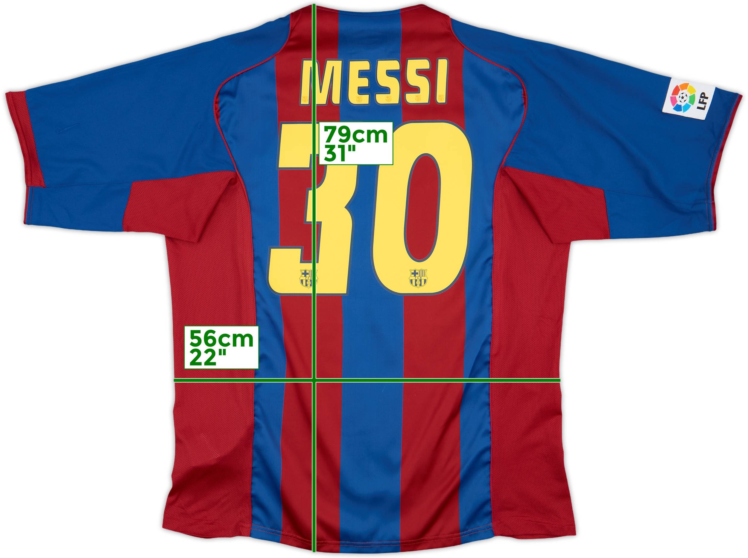 2004-05 Barcelona Home Shirt Messi #30 - 9/10 - (XL)
