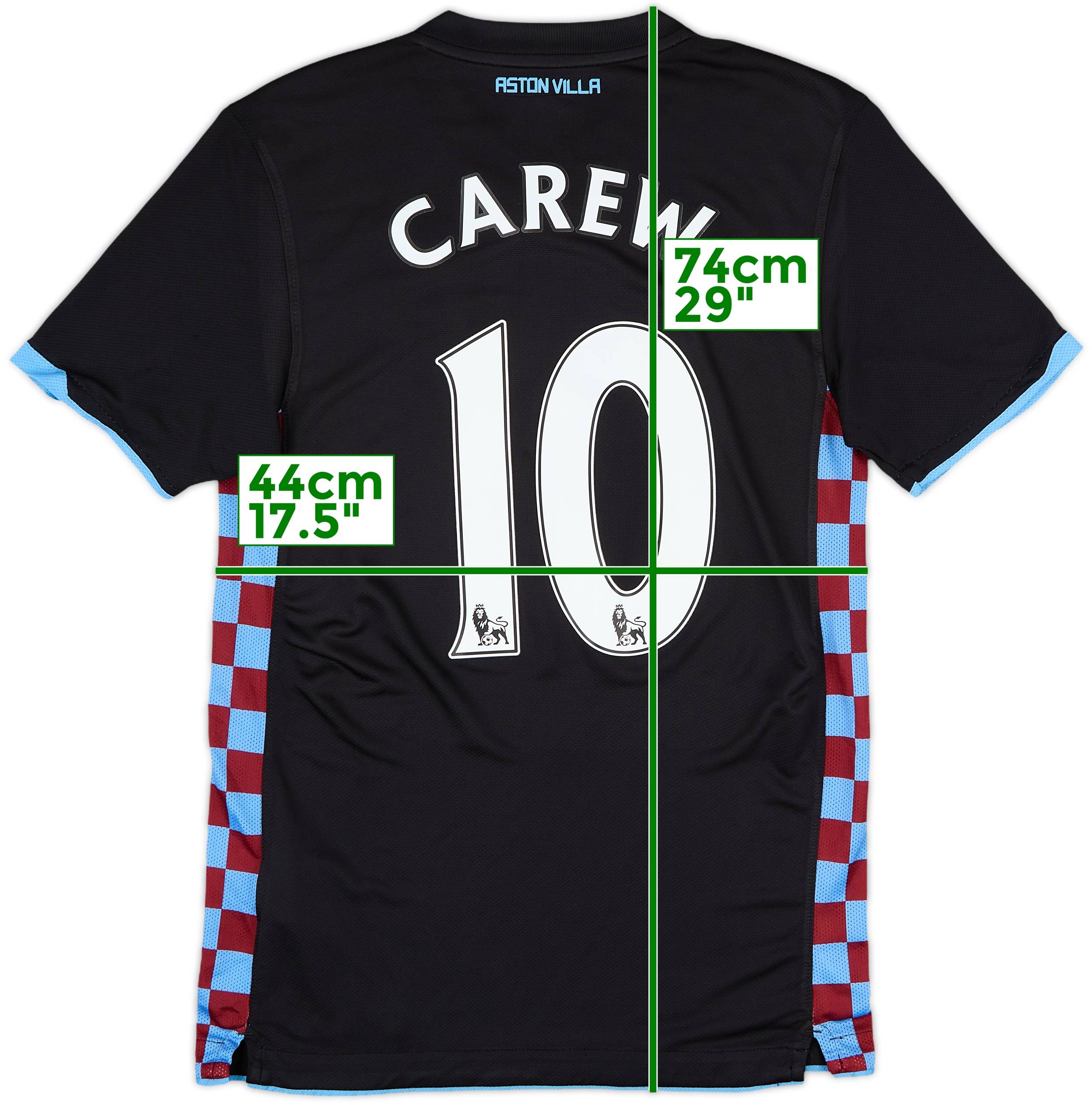2010-11 Aston Villa Away Shirt Carew #10 - 9/10 - (S)