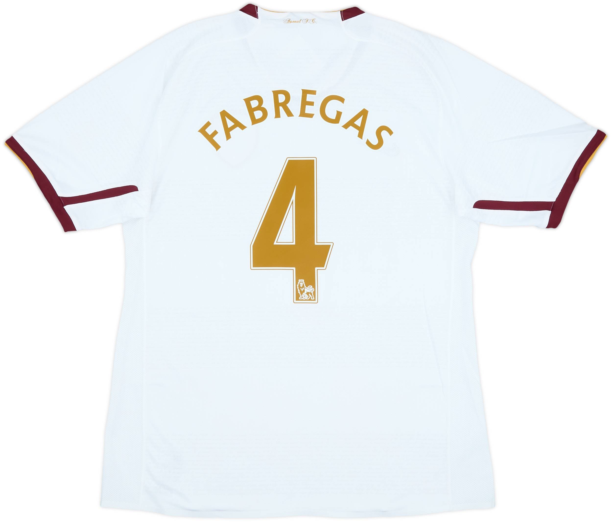 2007-08 Arsenal Player Issue Away Shirt Fabregas #4 (XL), image size:2500x2133
