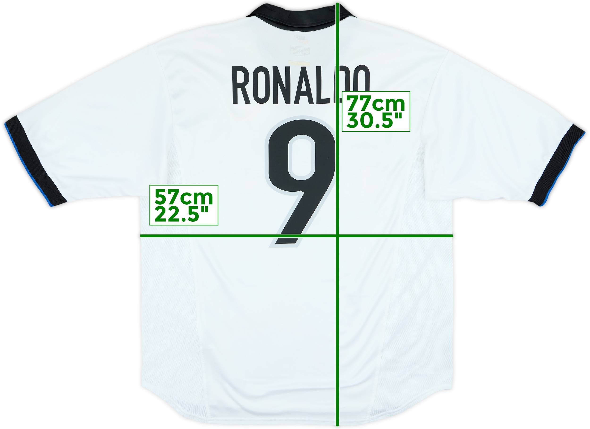 1998-99 Inter Milan Away Shirt Ronaldo #9 - 9/10 - (L)