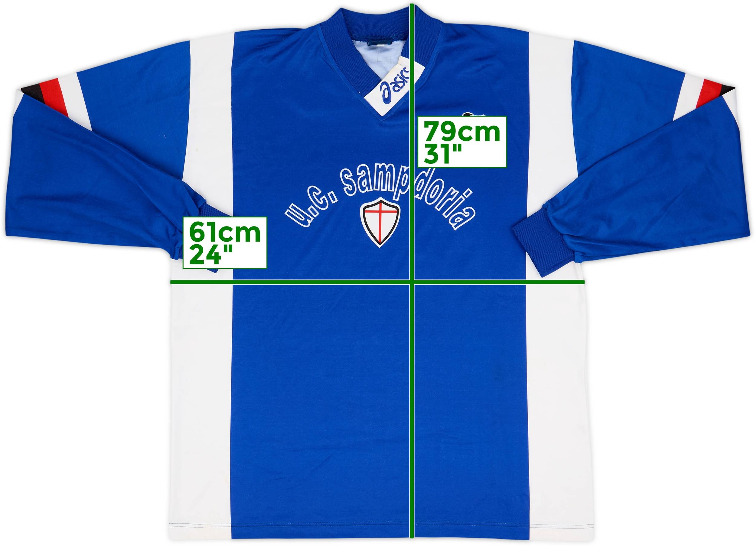 サンプドリア asics 1995-1996 ユニフォーム イタリア製 asics