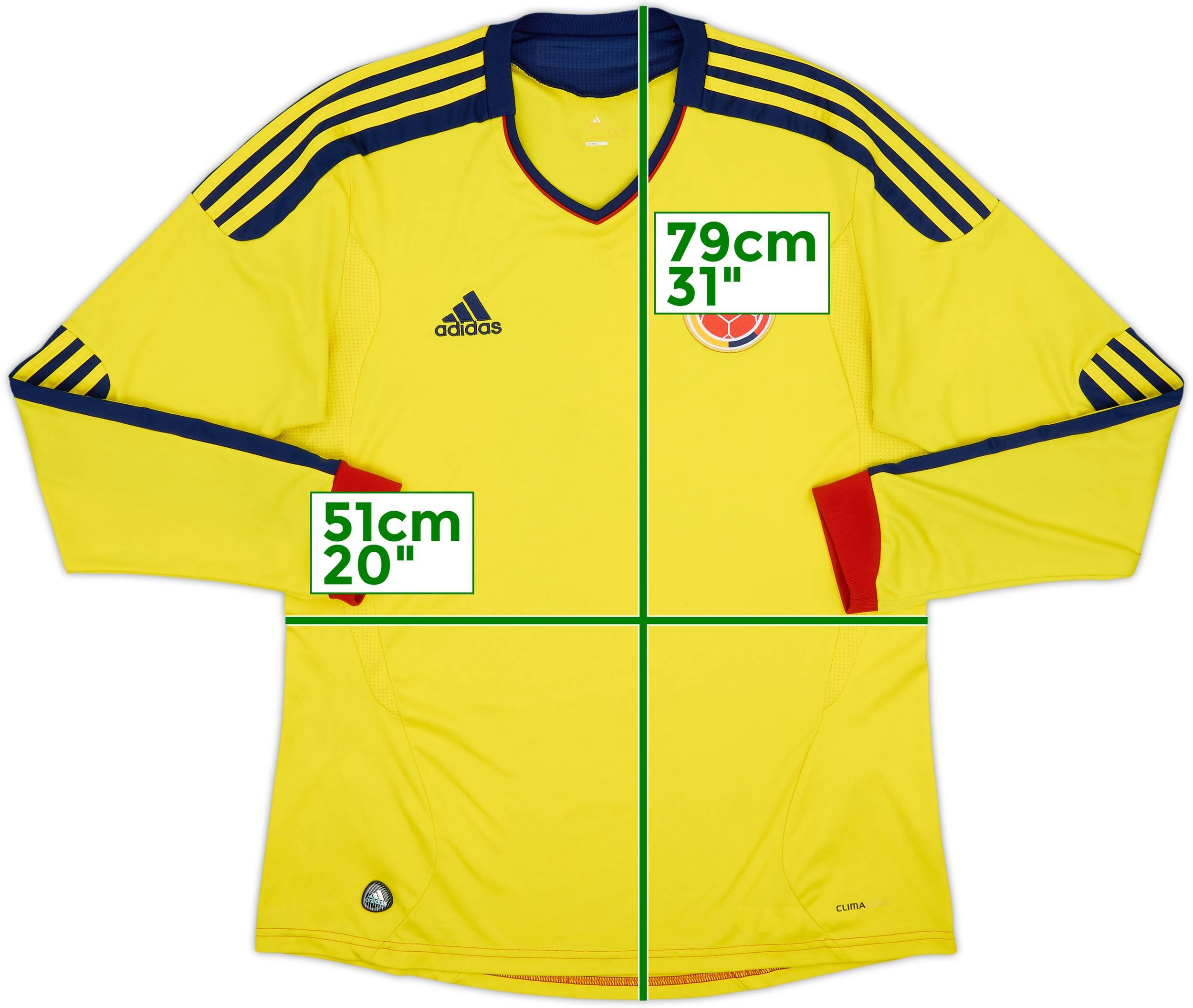 【希少品】コロンビア代表 長袖 adidas 2011-2013 正規品Lサイズ 希少品】コロンビア代表 長袖 adidas 2011-2013 正規品Lサイズ