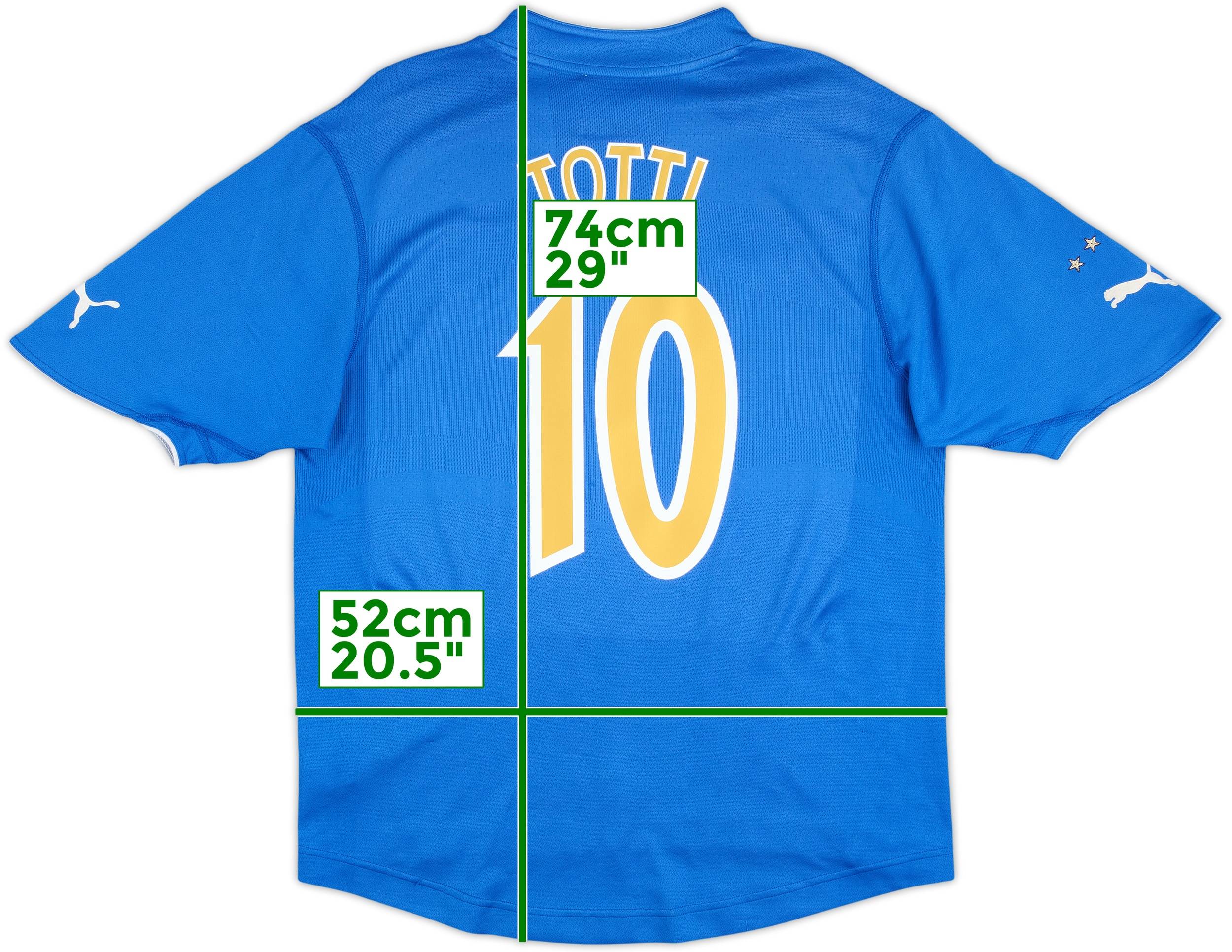 2003年 PUMA サッカー イタリア代表 ユニフォーム TOTTI トッティ 2003-04 Italy Home Shirt Totti #10 - 7/10 - (M)