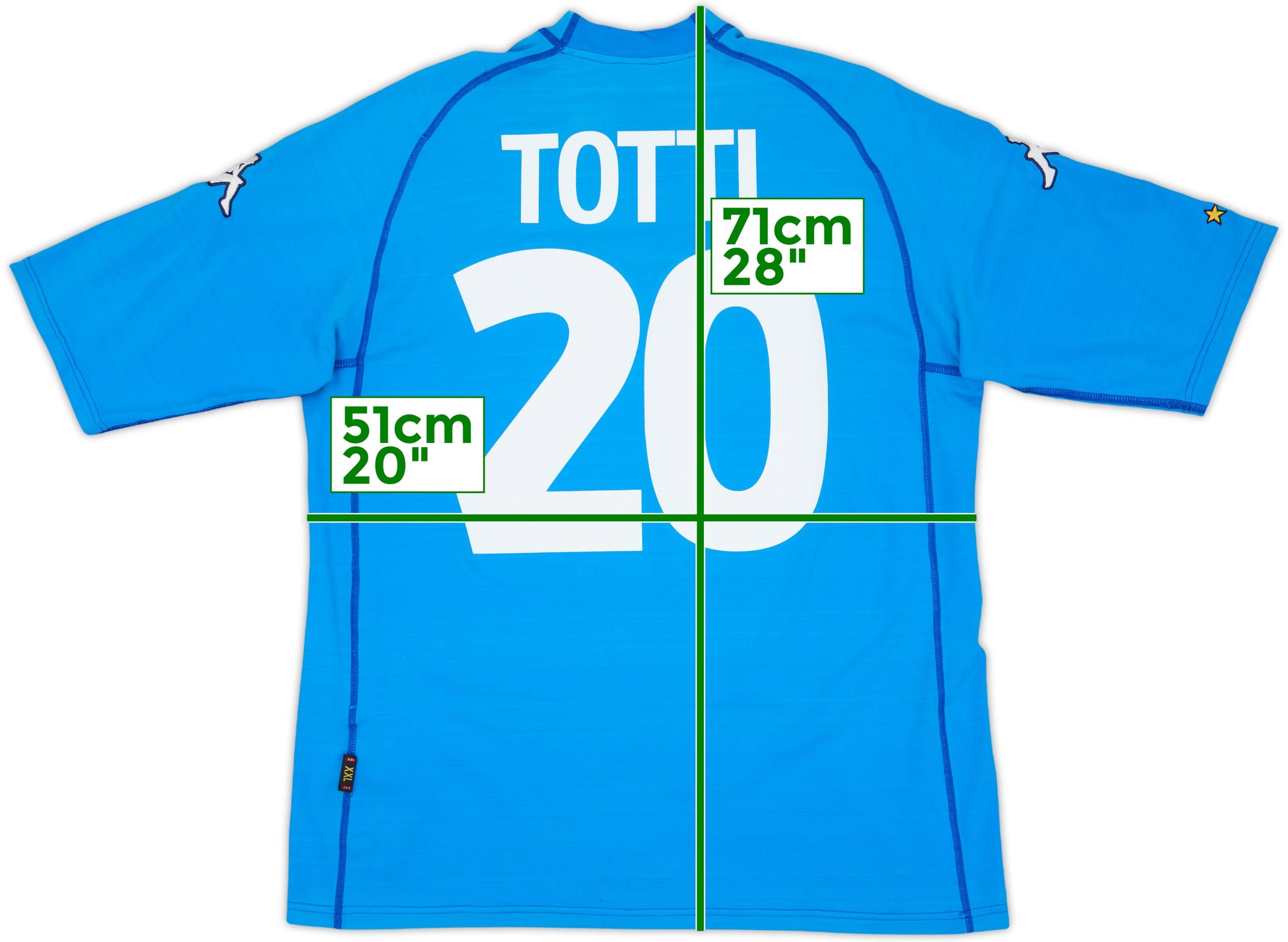 2000-01 Italy Home Shirt Totti #20 - 6/10 - (XXL)