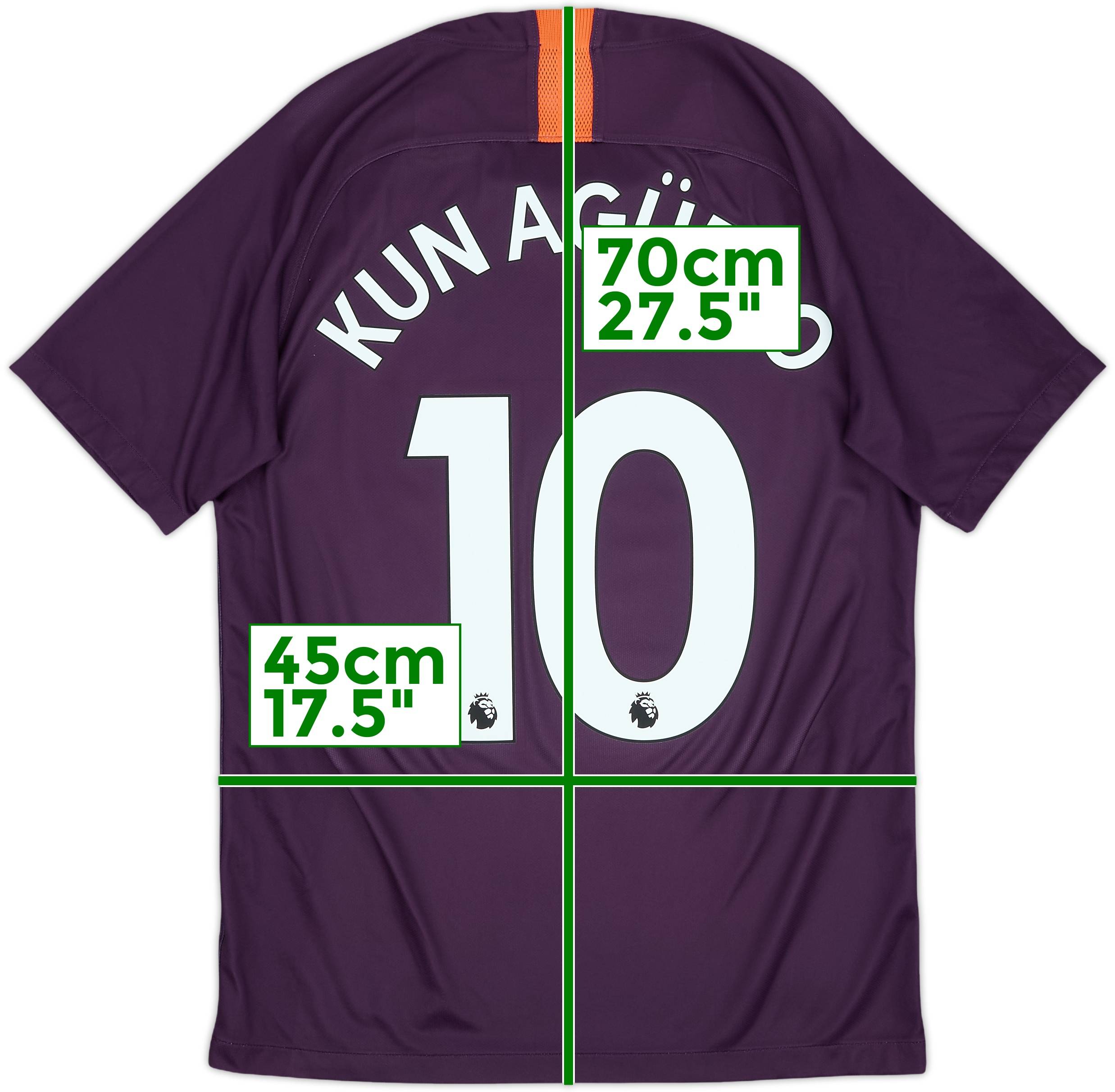 2018-19 Manchester City Third Shirt Kun Aguero #10 - 6/10 - (S)