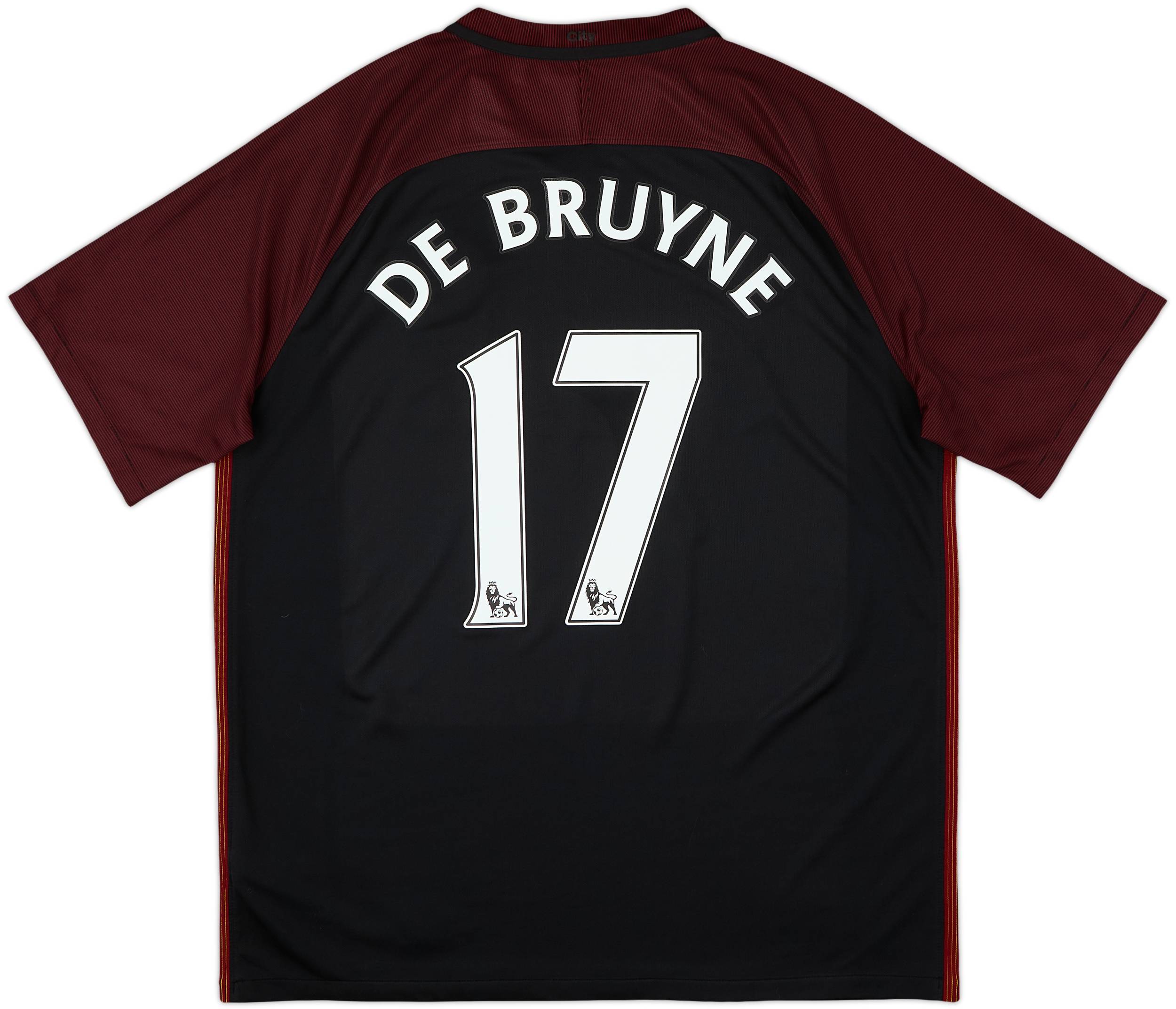 2016-17 Manchester City Away Shirt De Bruyne #17 - 9/10 - (XL)