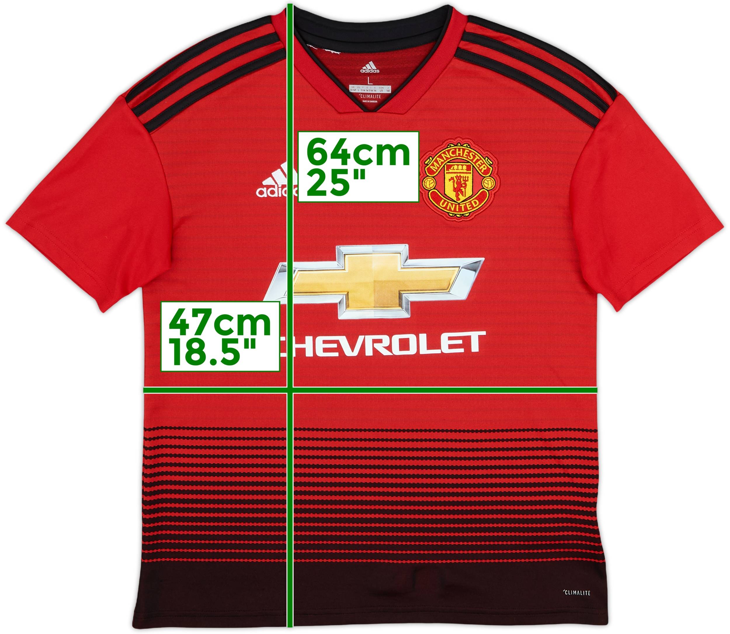 2018-19 Manchester United Home Shirt - 8/10 - (L.Boys)