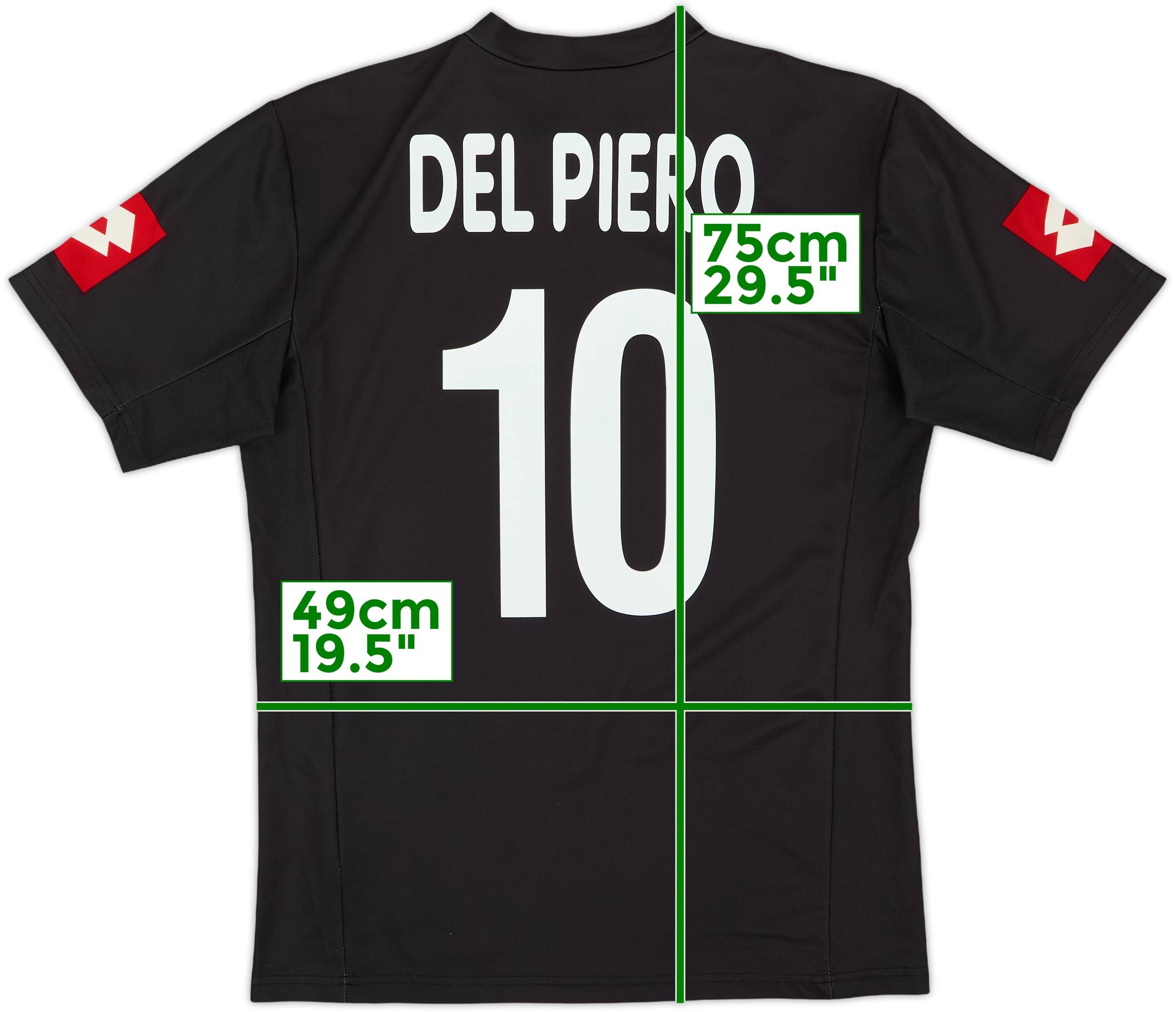 2001-02 Juventus CL Home Shirt Del Piero #10 - 8/10 - (L)