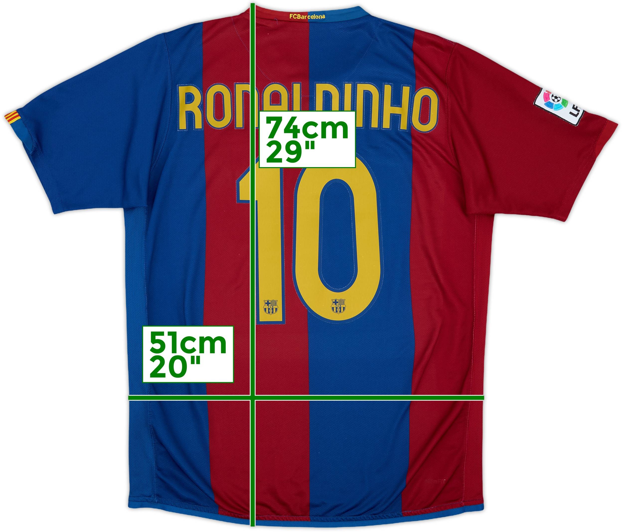 2006-07 Barcelona Home Shirt Ronaldinho #10 - 7/10 - (M)