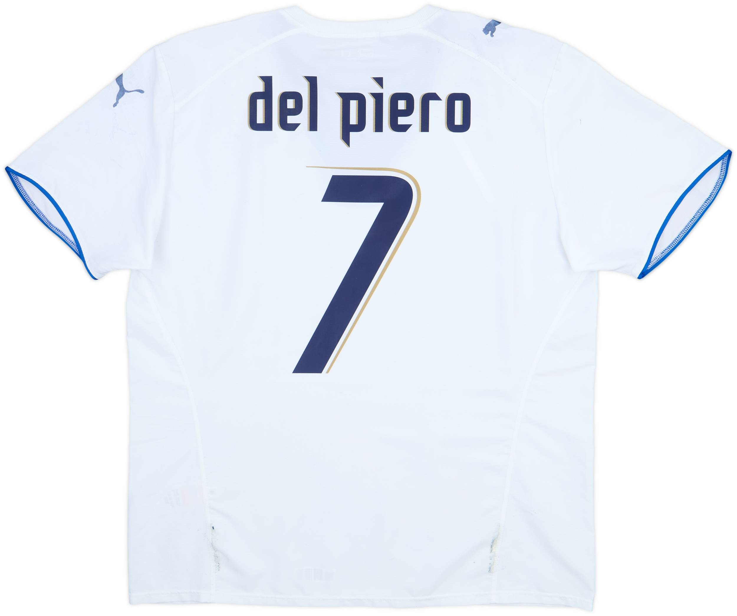 イタリア代表　デルピエロ10番　football Italy away 2006 Italy Away Shirt Del Piero #7 - 5/10 - (XL)