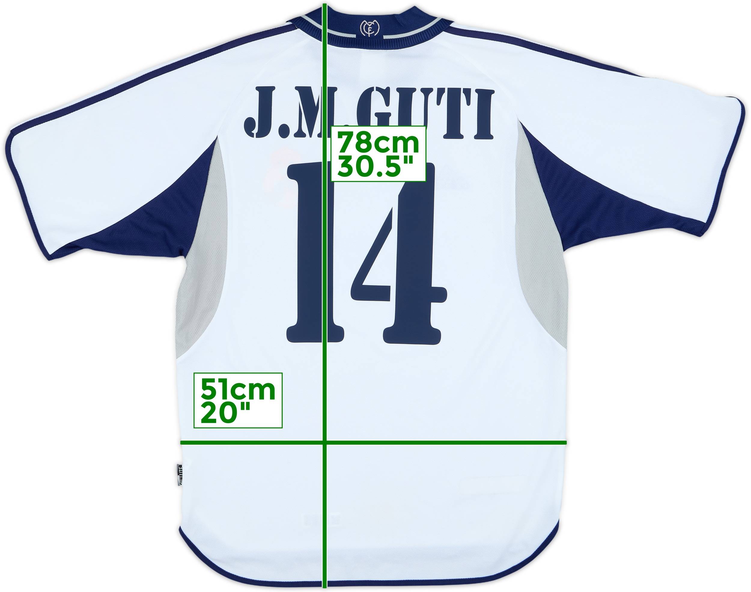 2000-01 Real Madrid Home Shirt J.M.Guti #14 - 5/10 - (M)