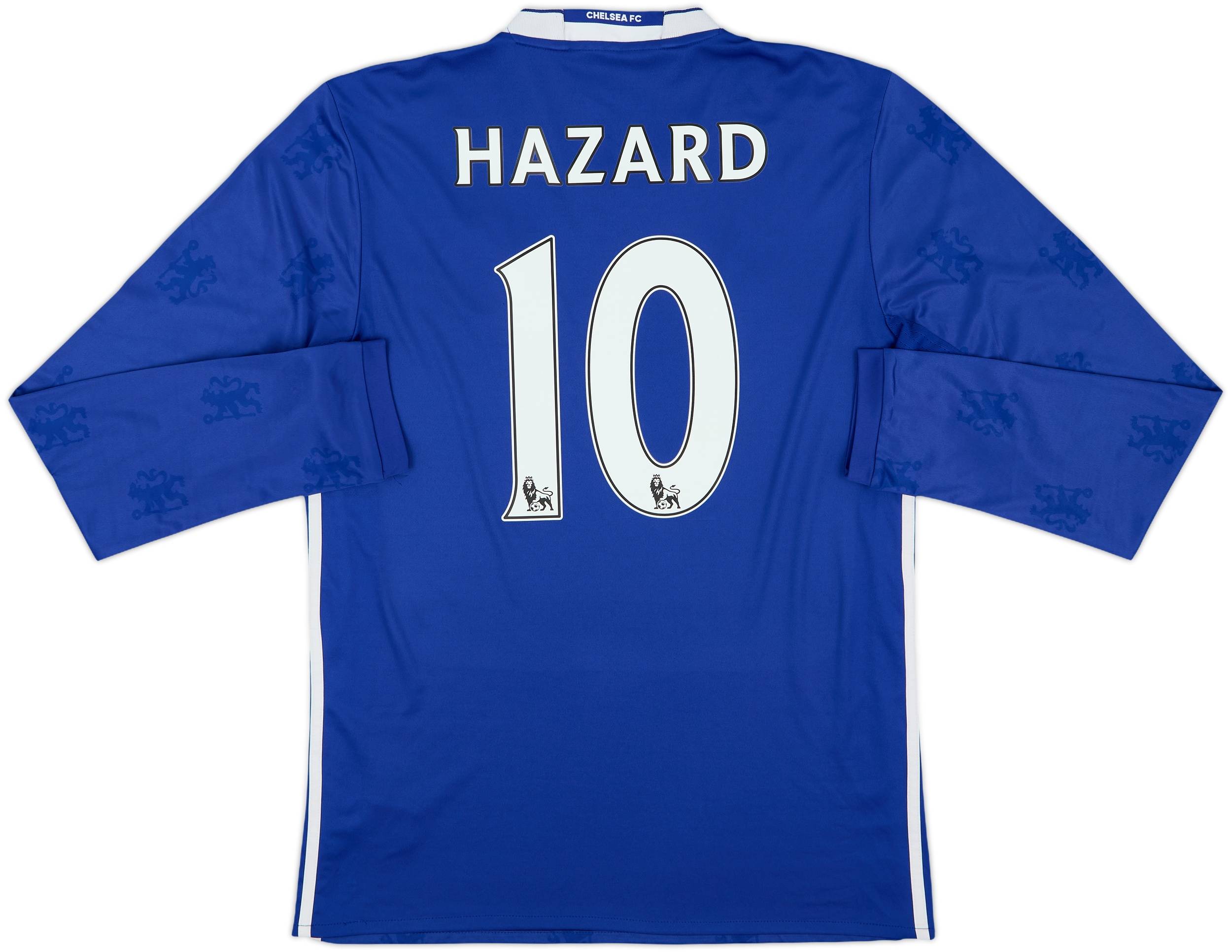Chelsea HAZARD 10 シャツ 2016-17 Chelsea Home L/S Shirt Hazard #10 - 6/10 - (M)