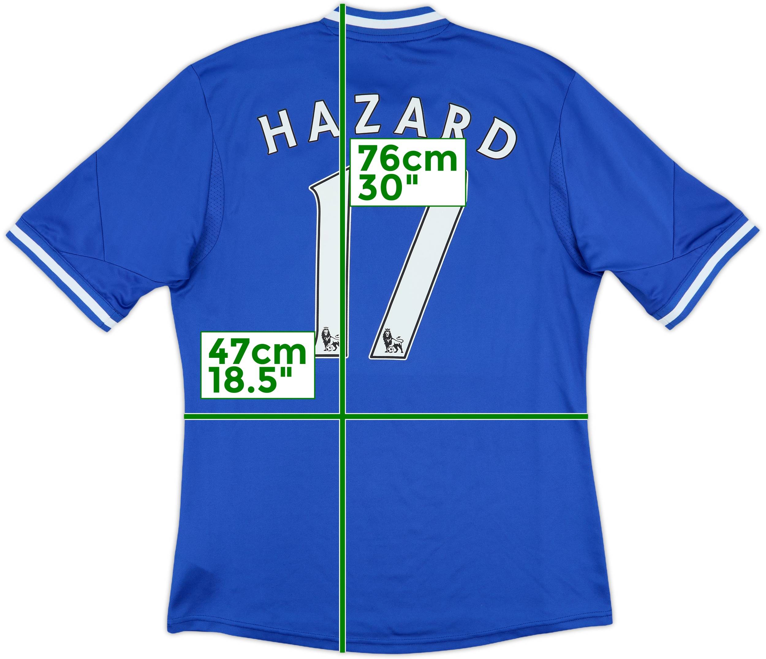 Chelsea FC HAZARD 17 ホームシャツ 2013-14 Chelsea Home Shirt Hazard #17 - 6/10 - (M)
