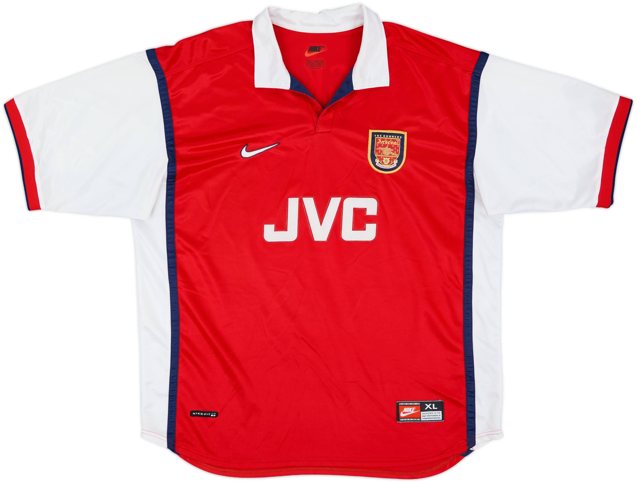 1998-99 Arsenal Home Shirt Bergkamp #10 - 8/10 - (XL)