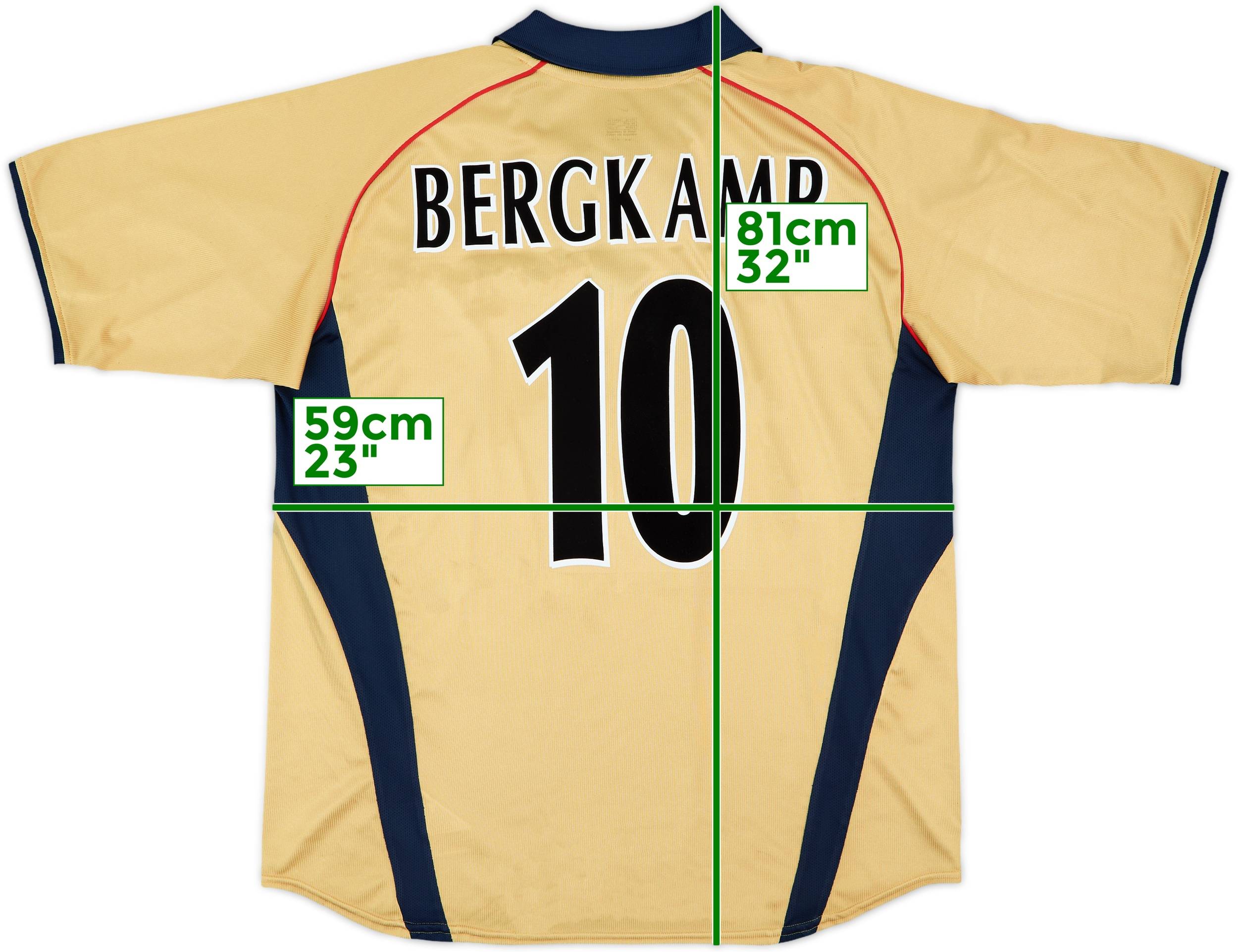 2001-02 Arsenal Away Shirt Bergkamp #10 - 8/10 - (XL)