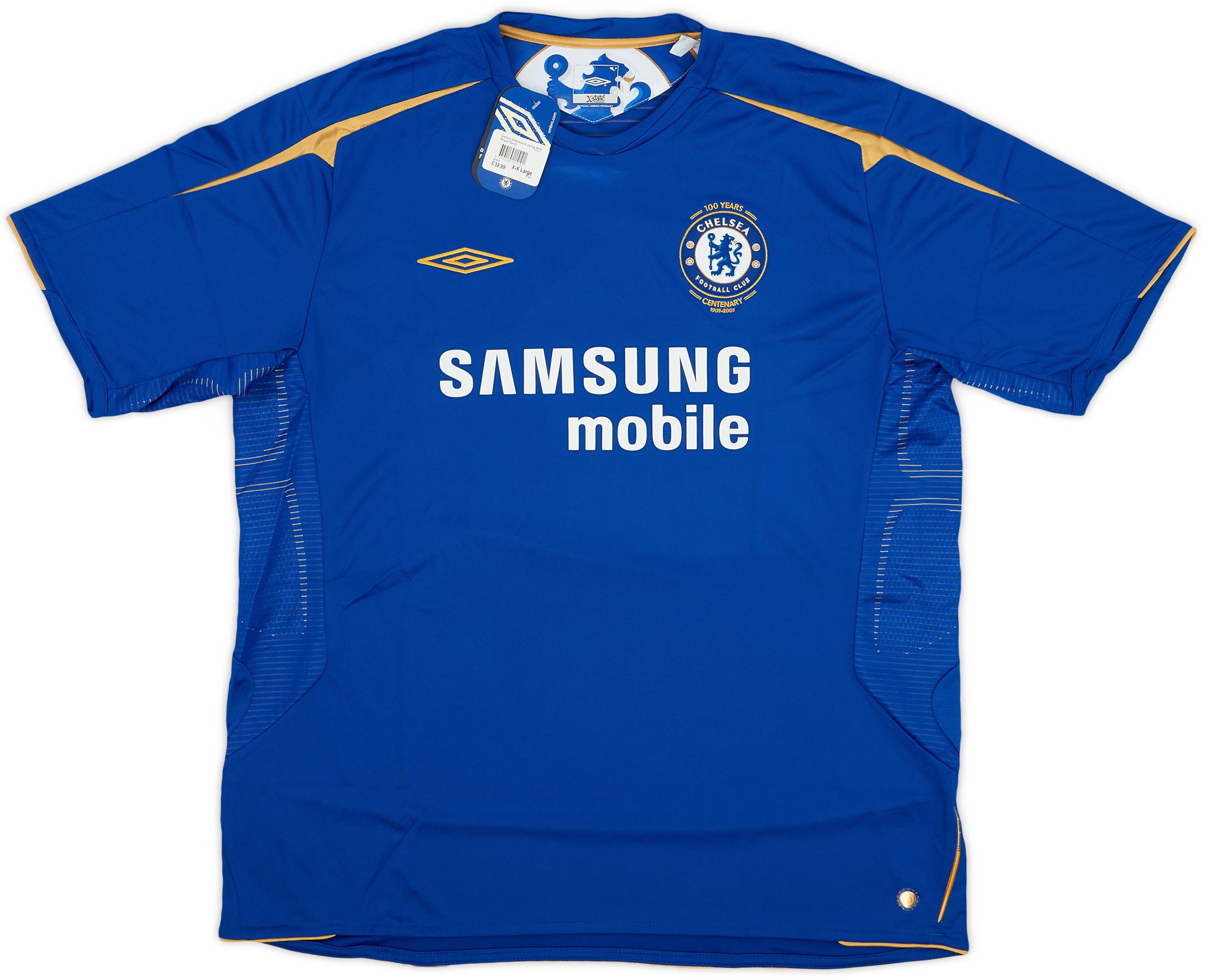 Chelsea FC 05/06 レプリカユニフォーム 2005-06 Chelsea Centenary Home Shirt Makelele #4 (XXL)