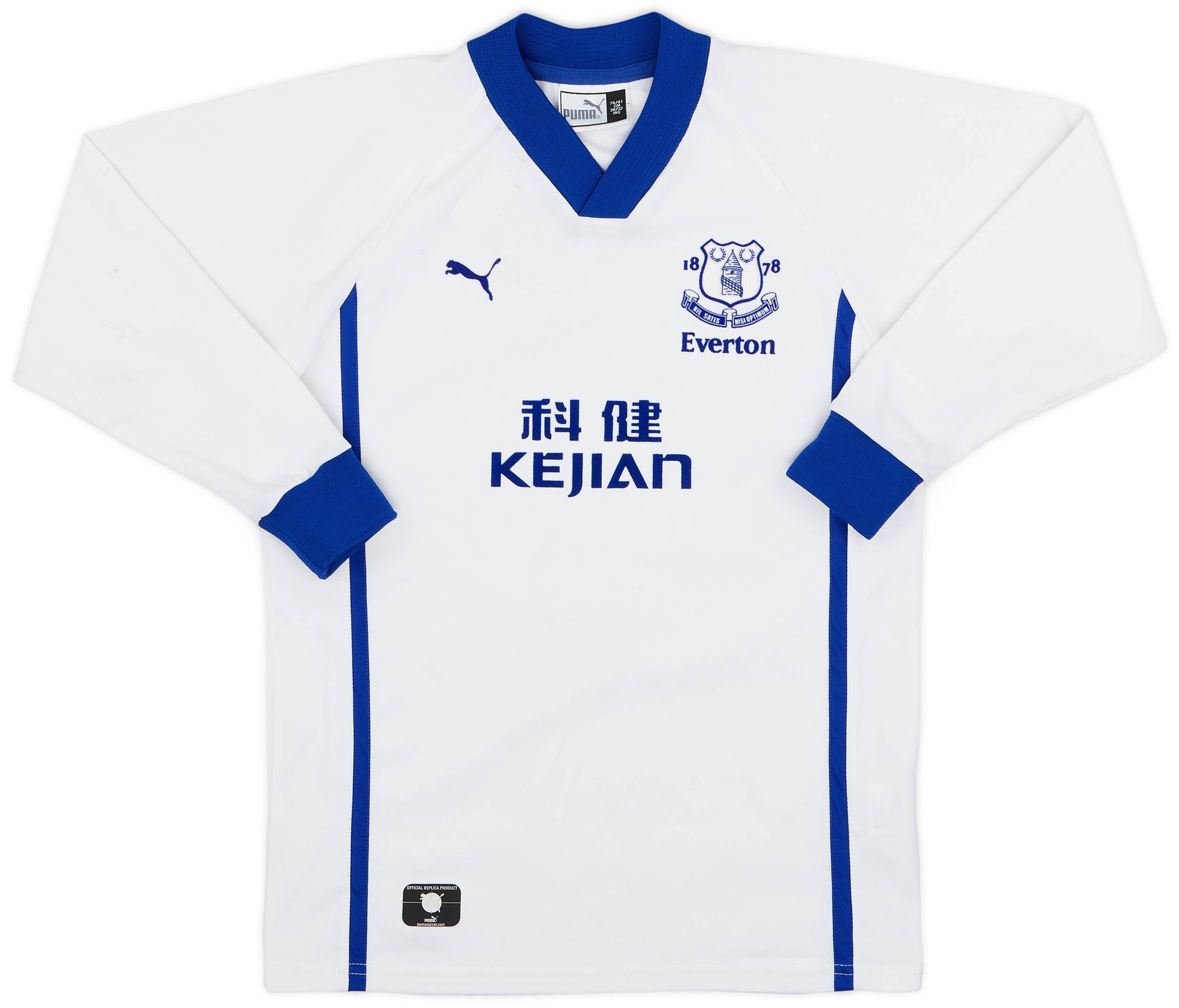 2002-03 Everton Away L/S Shirt - 6/10 - (M.Boys)