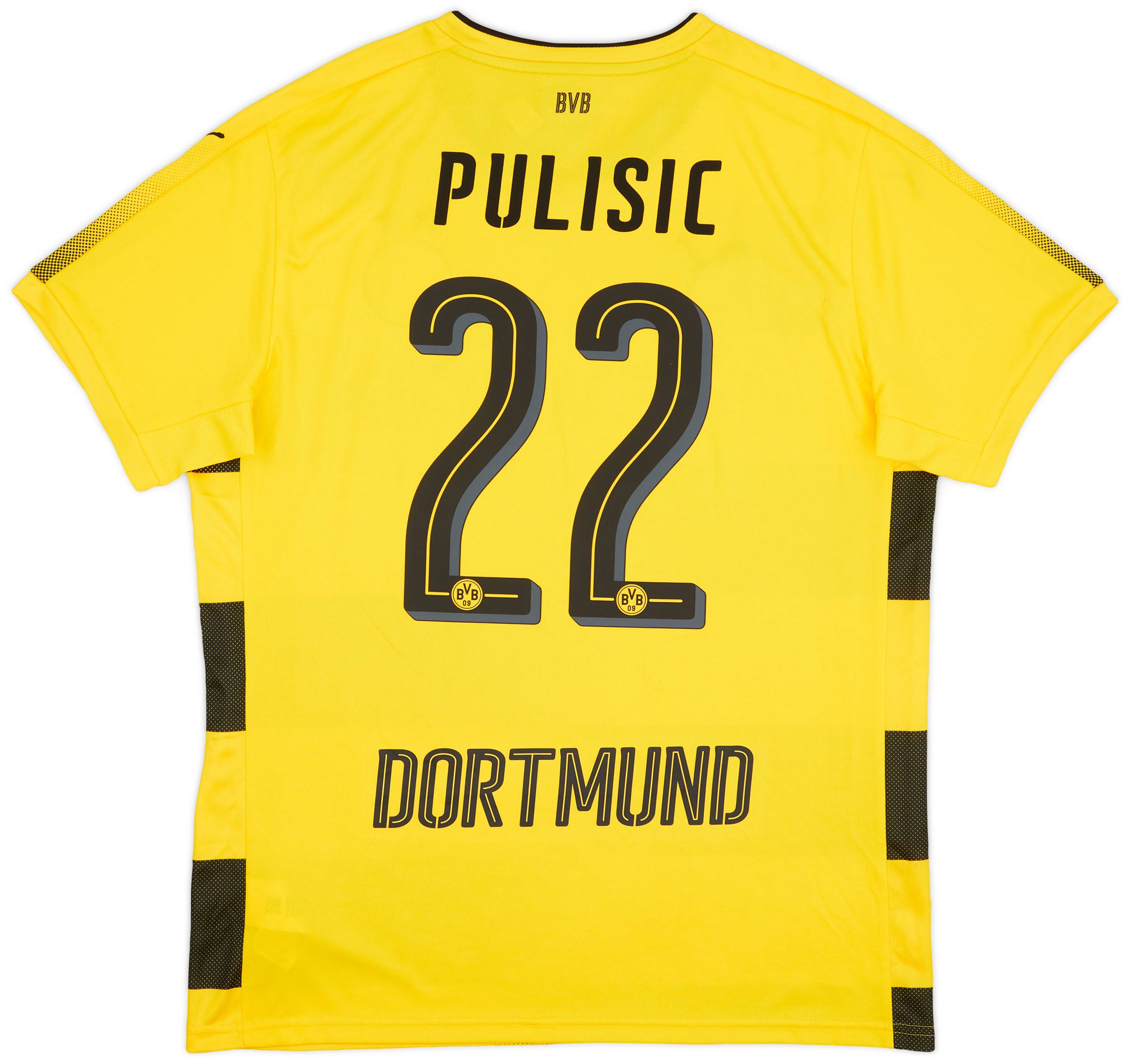 2017-18 Borussia Dortmund Home Shirt Pulisic #22 (L)