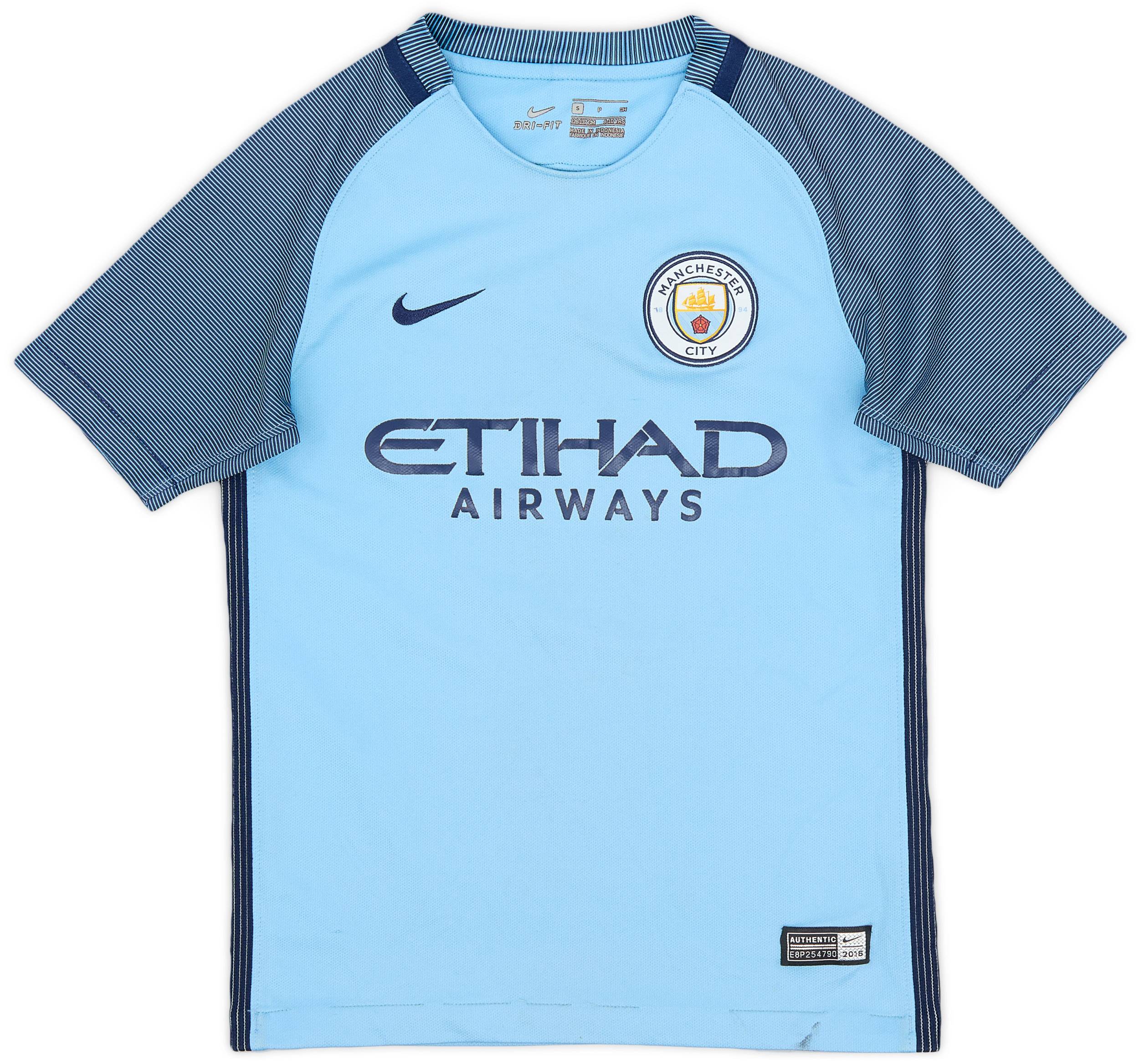 2016-17 Manchester City Home Shirt - 6/10 - (S.Boys)