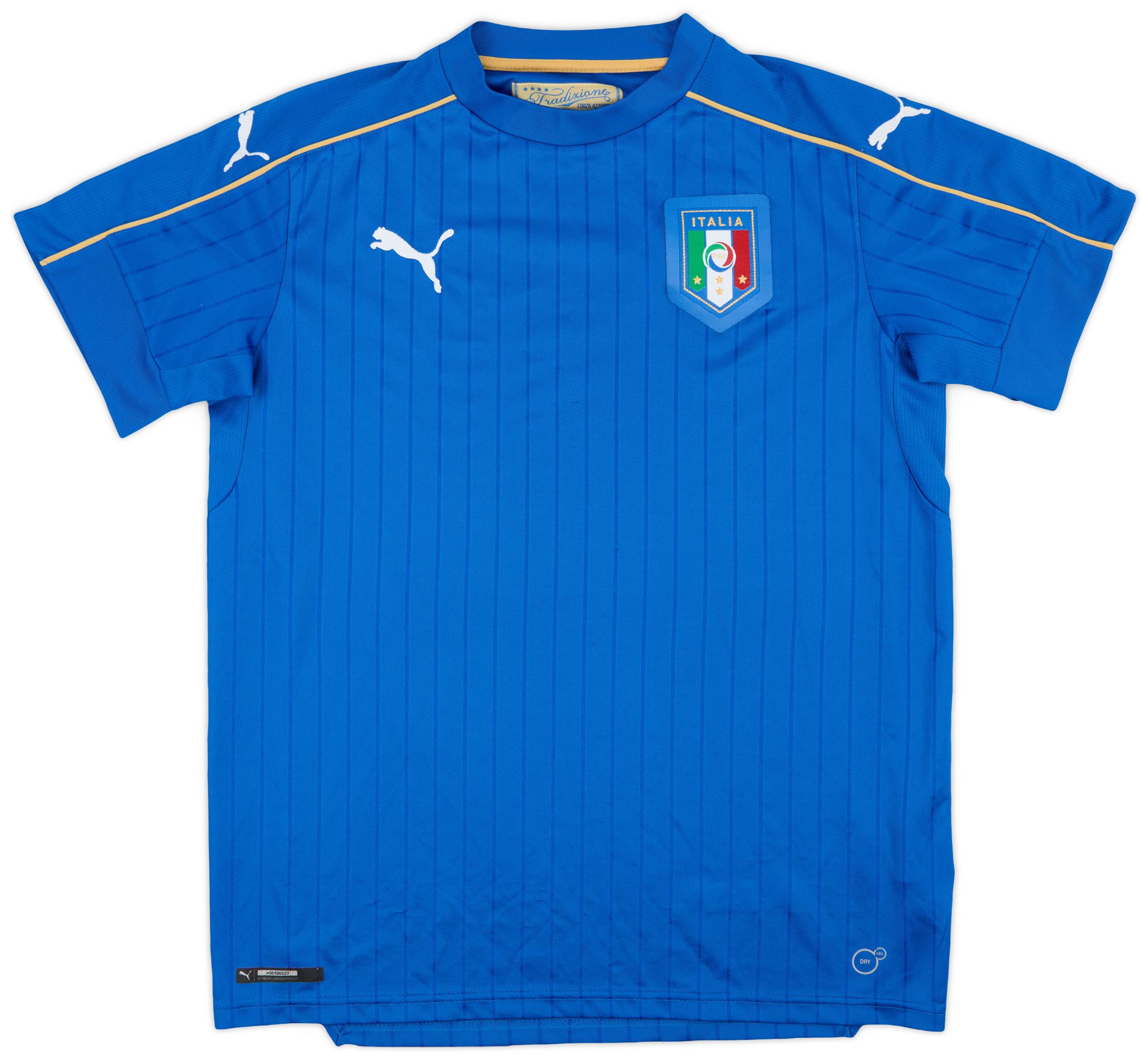 2016-17 Italy Home Shirt - 9/10 - (XL.Boys)