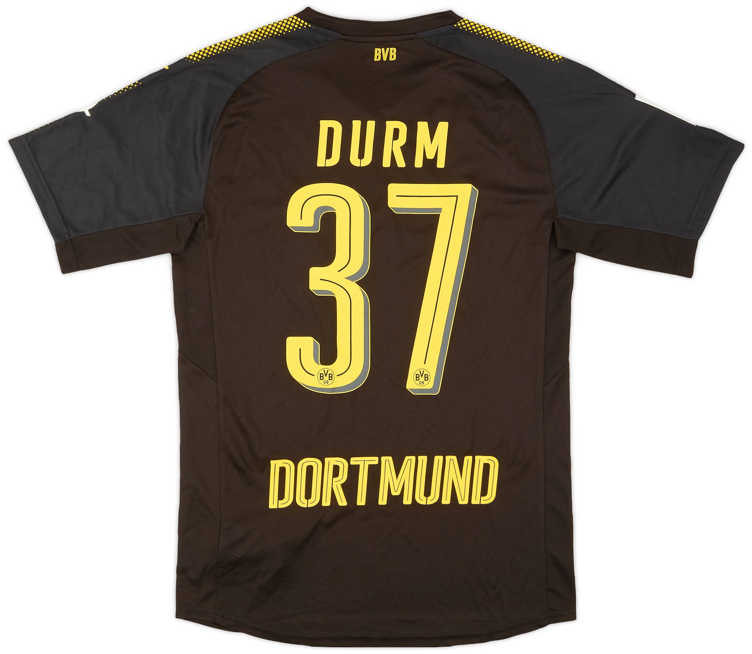 2017-18 Borussia Dortmund Away Authentic Shirt Durm #37 - 9/10 - (M)