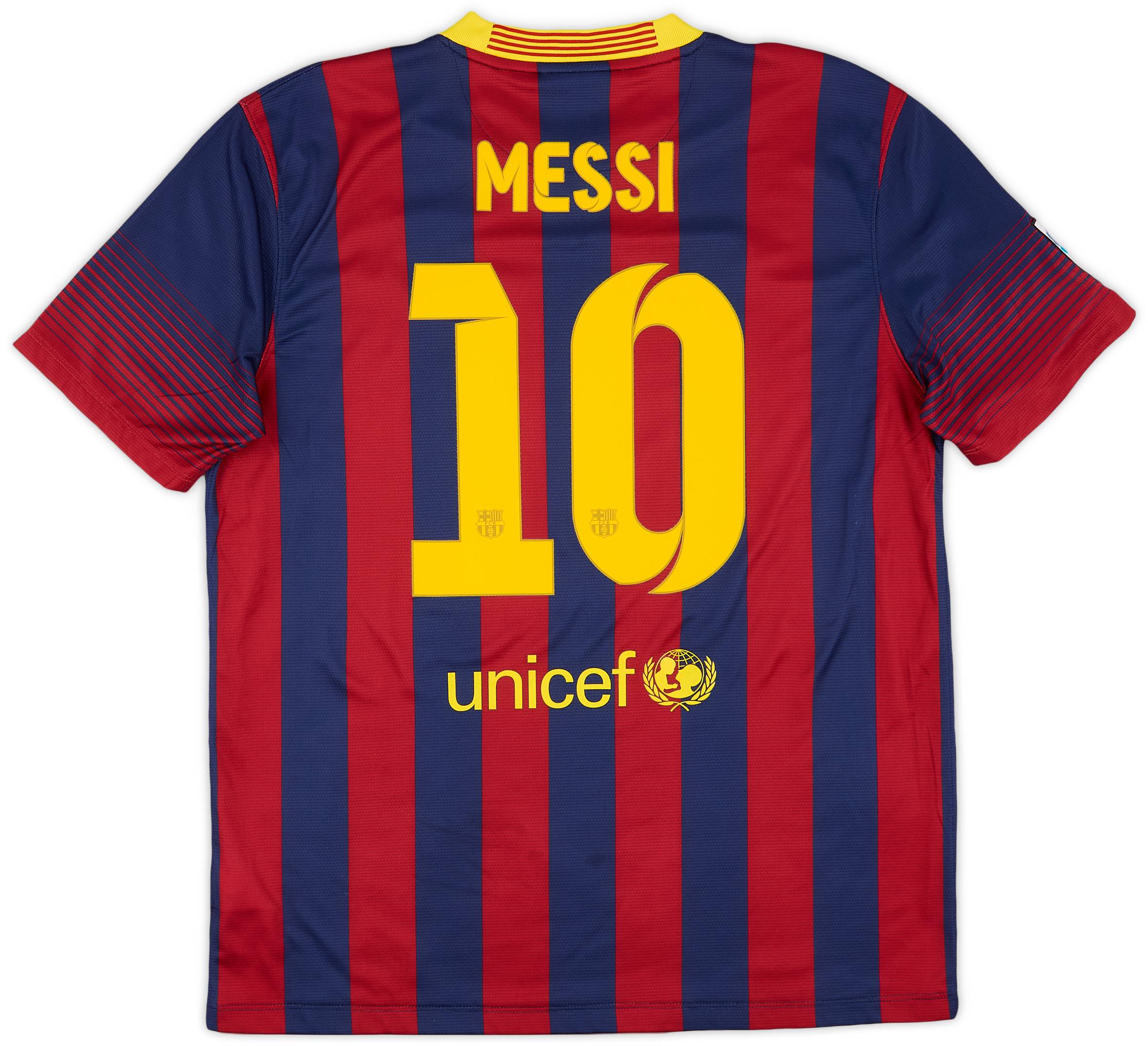 2013-14 Barcelona Home Shirt Messi #10 - 7/10 - (L)