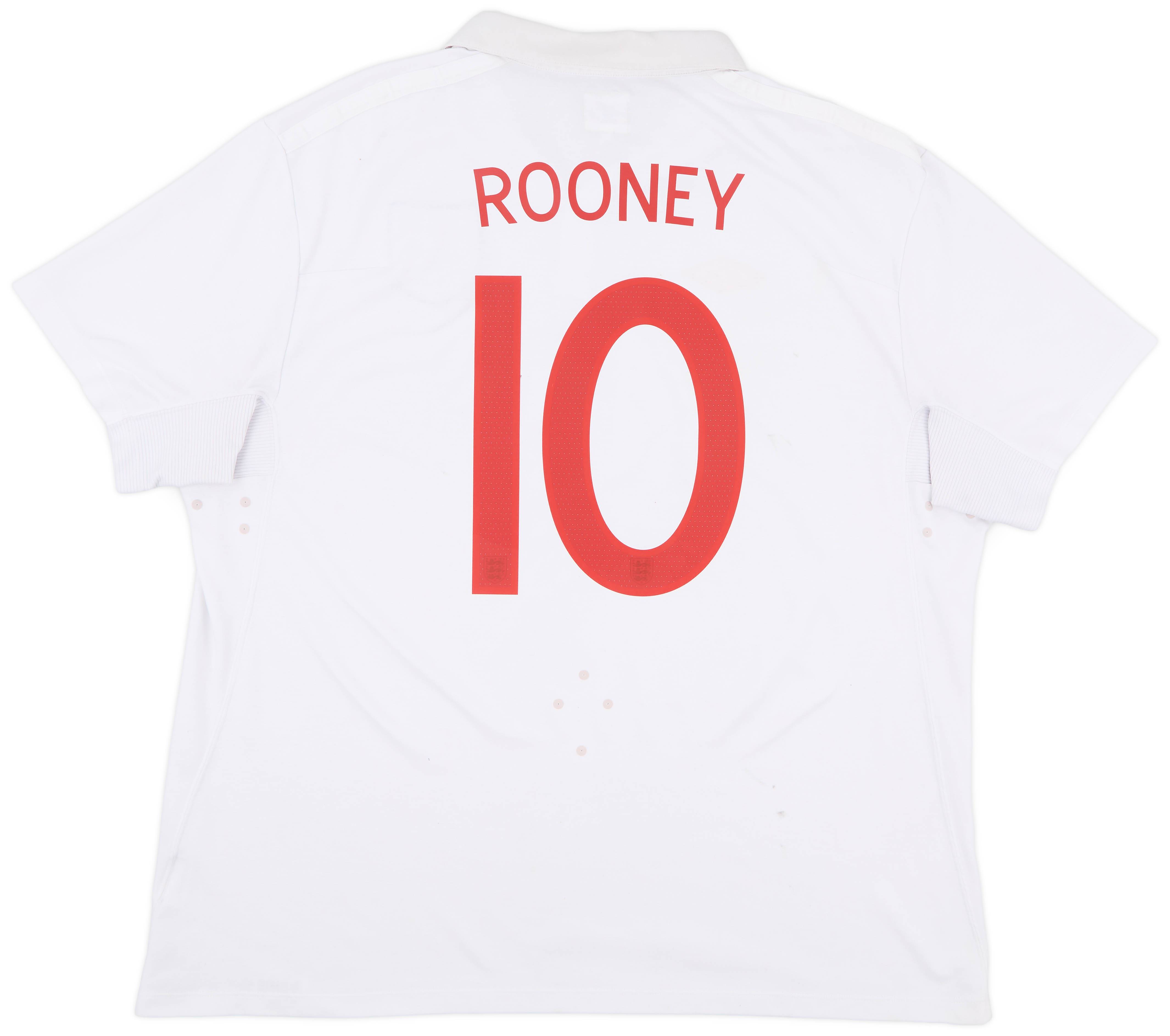 2009-10 England Home Shirt Rooney #10 - 6/10 - (XXL)