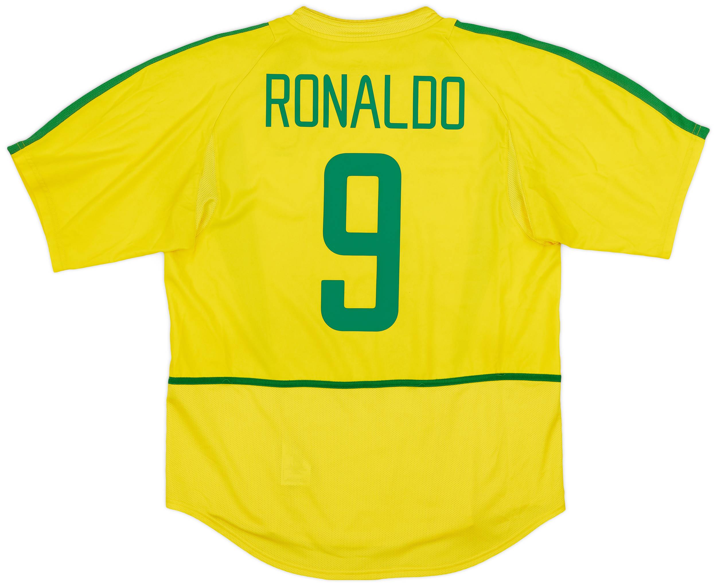 2002-04 Brazil Home Shirt Ronaldo #9 - 6/10 - (L)