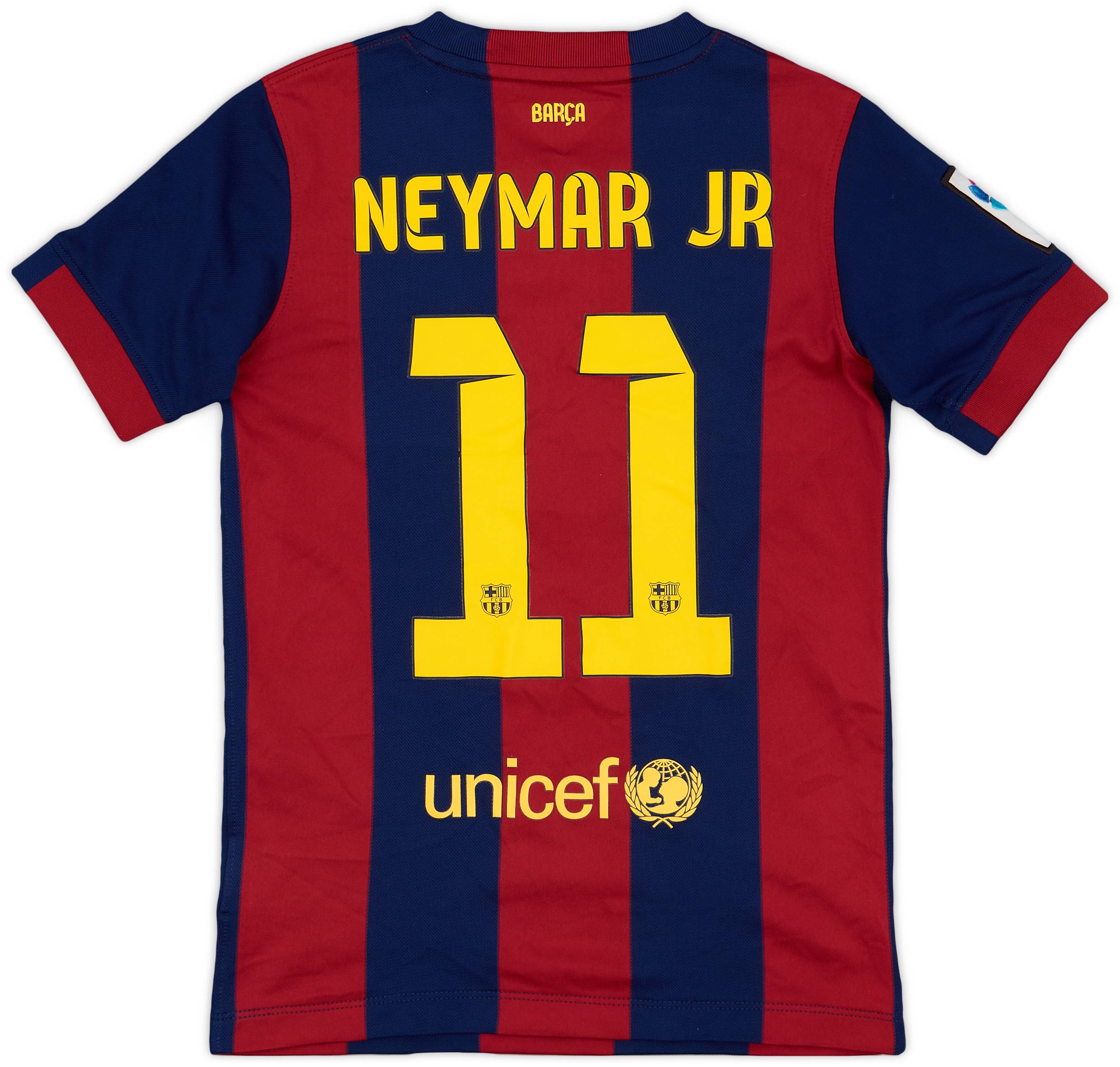 2014-15 Barcelona Home Shirt Neymar Jr #11 - 8/10 - (S.Boys)
