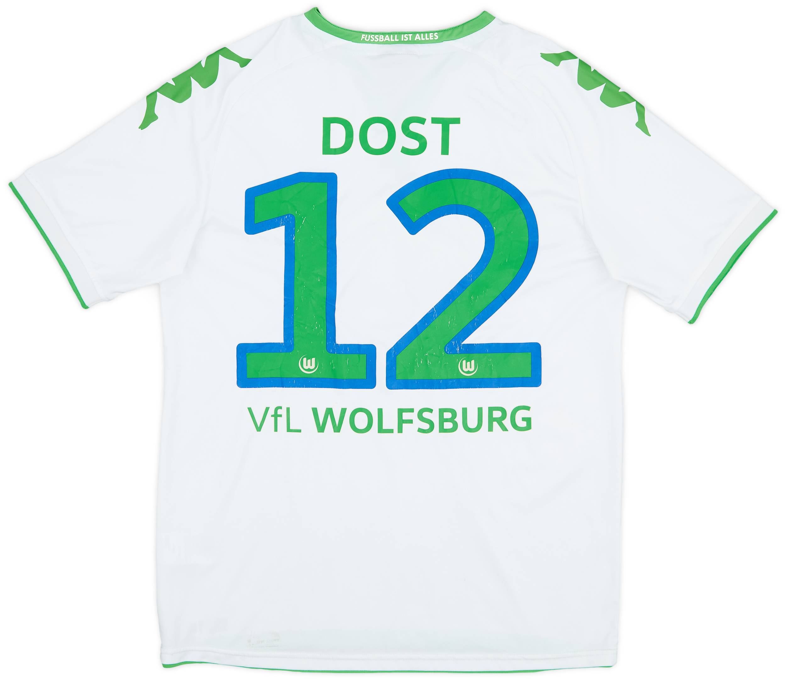 2015-16 Wolfsburg Home Shirt Dost #12 - 7/10 - (M)