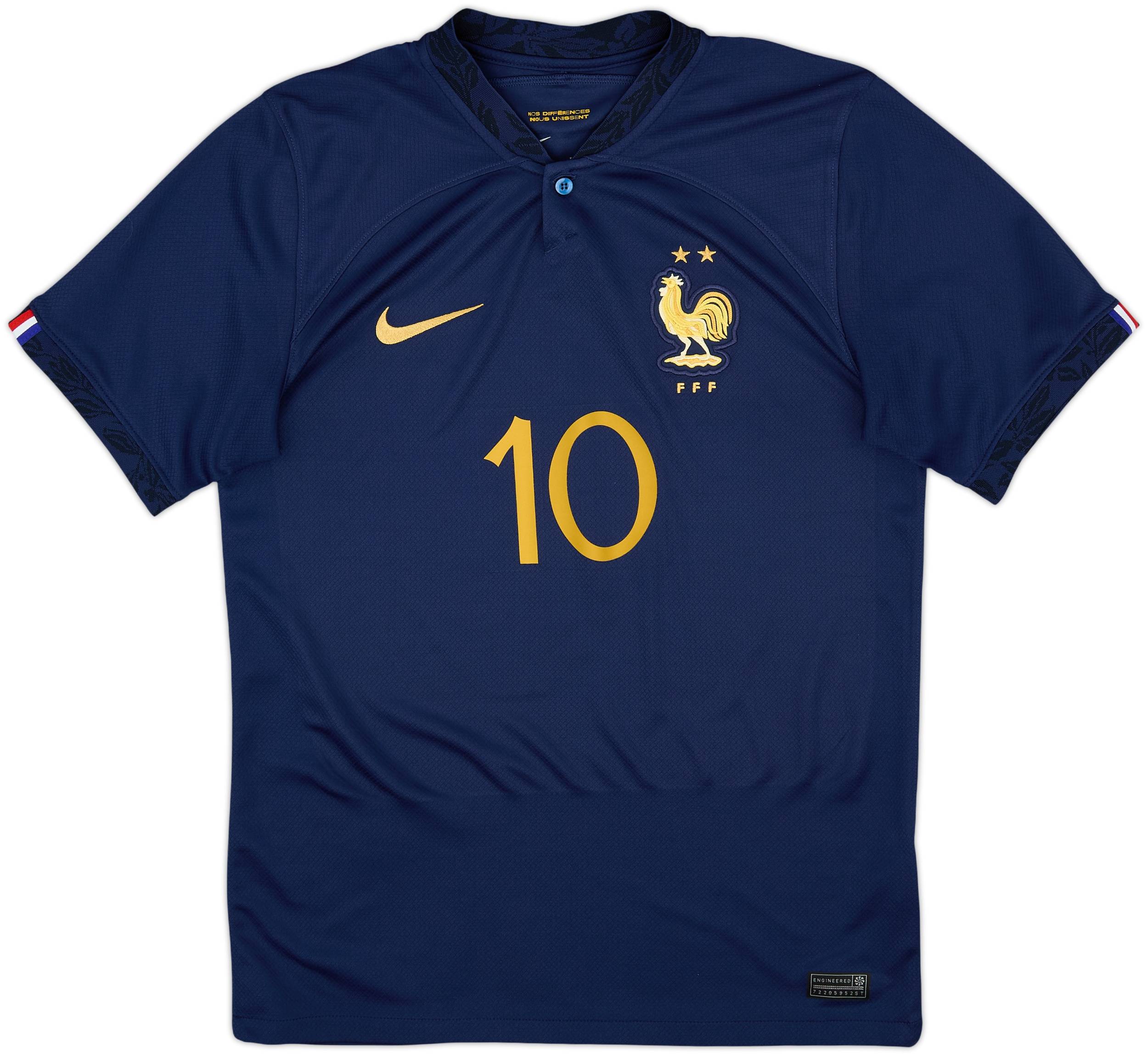 2022-23 France Home Shirt Mbappe #10 - 10/10 - (S)