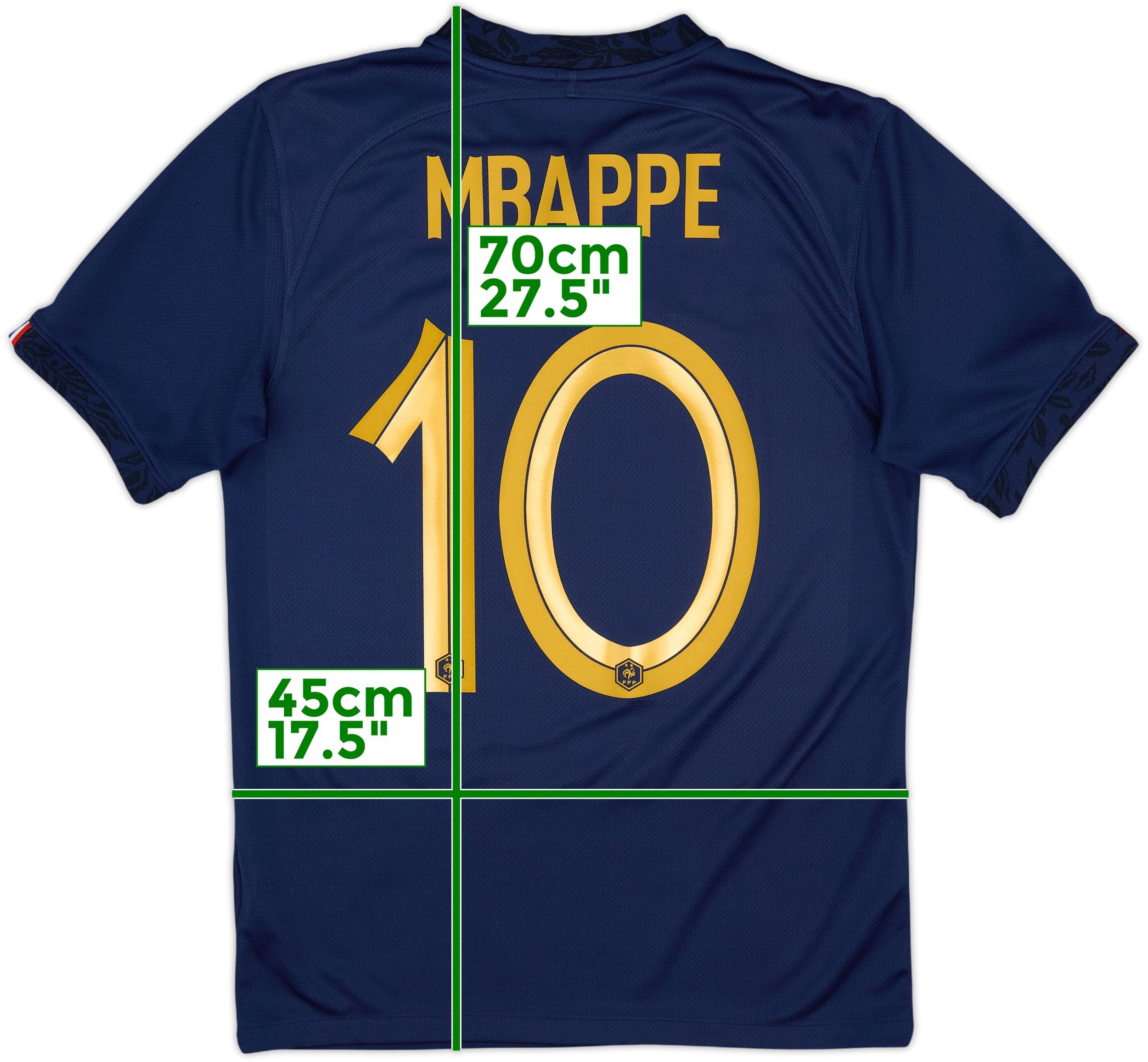 2022-23 France Home Shirt Mbappe #10 - 10/10 - (S)