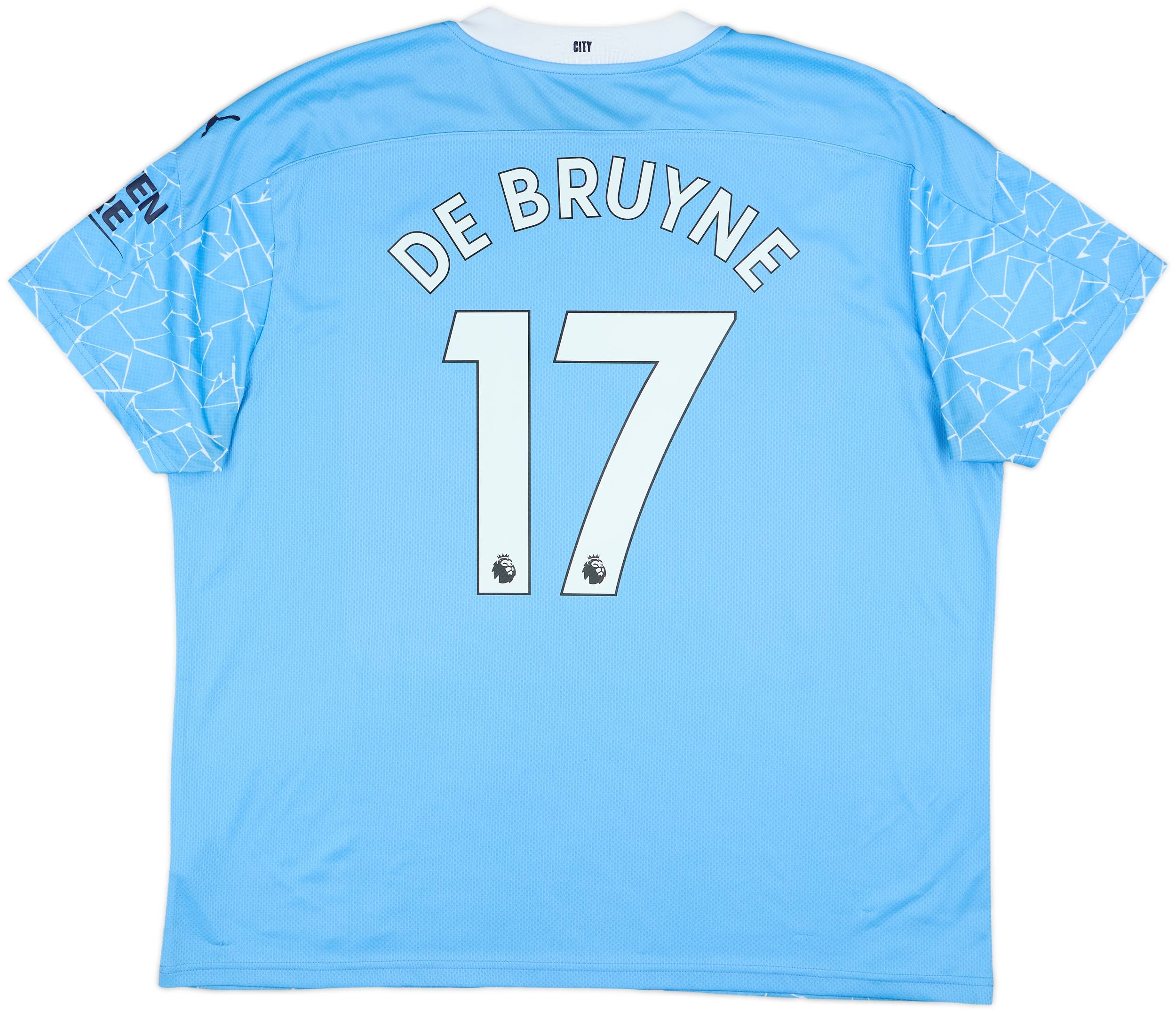 2020-21 Manchester City Home Shirt De Bruyne #17 - 8/10 - (3XL)
