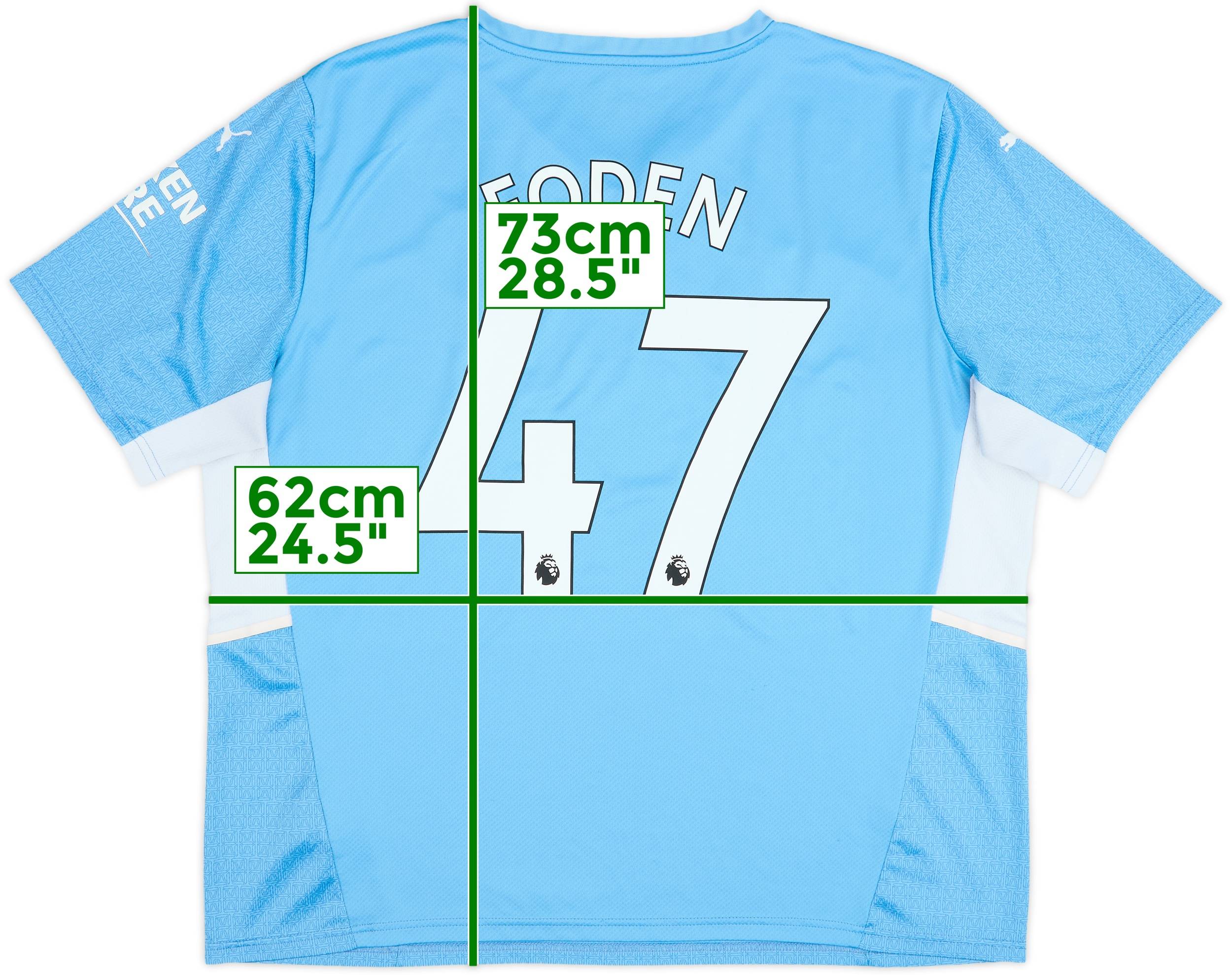 2021-22 Manchester City Home Shirt Foden #47 - 6/10 - (XL)