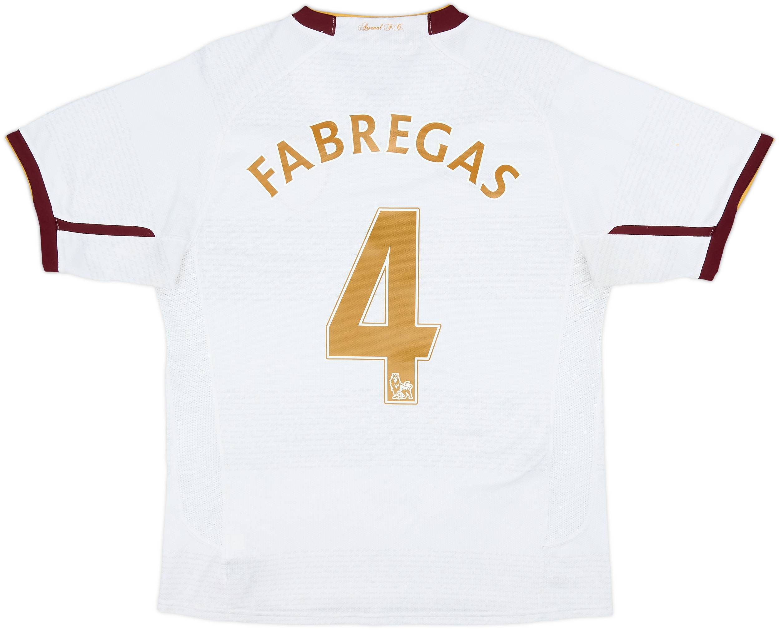 2007-08 Arsenal Away Shirt Fabregas #4 - 7/10 - (S)