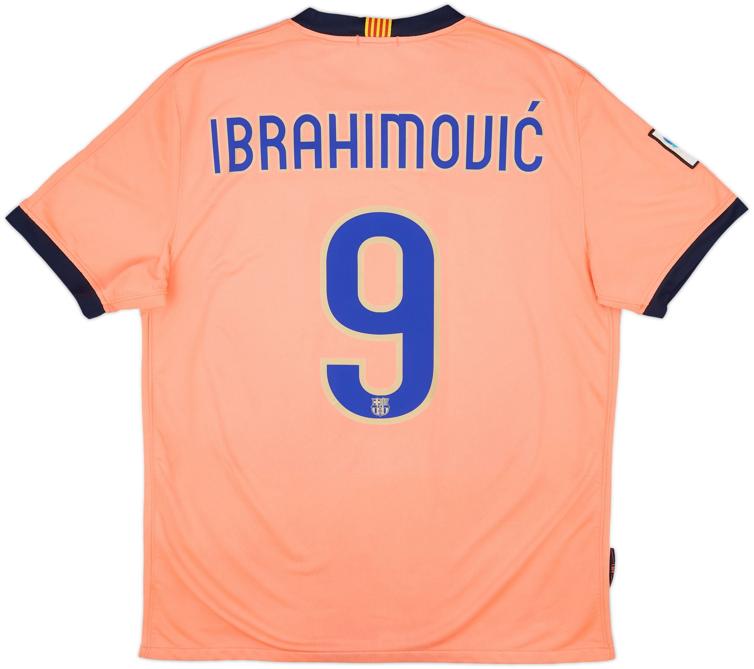 2009-10 Barcelona Away Shirt Ibrahimovic #9 - 6/10 - (L)
