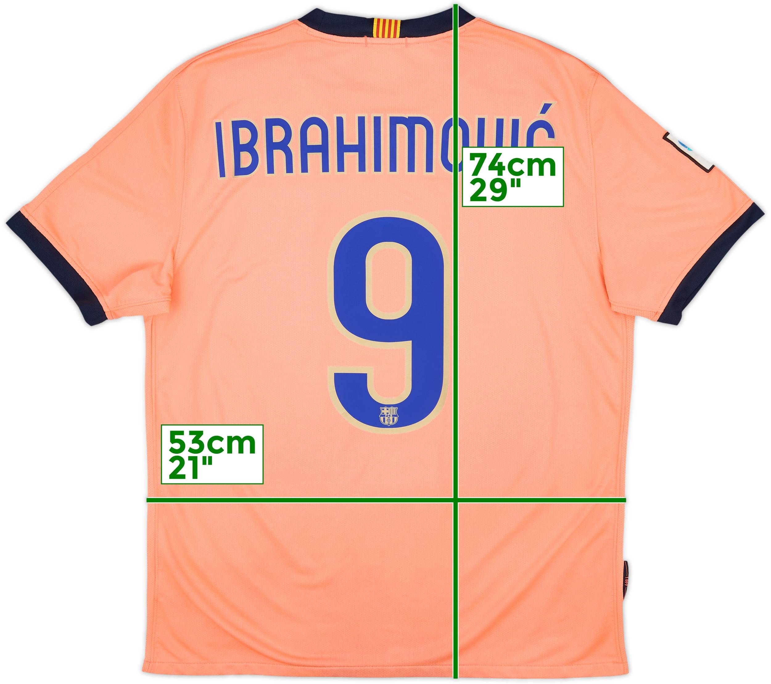 2009-10 Barcelona Away Shirt Ibrahimovic #9 - 6/10 - (L)