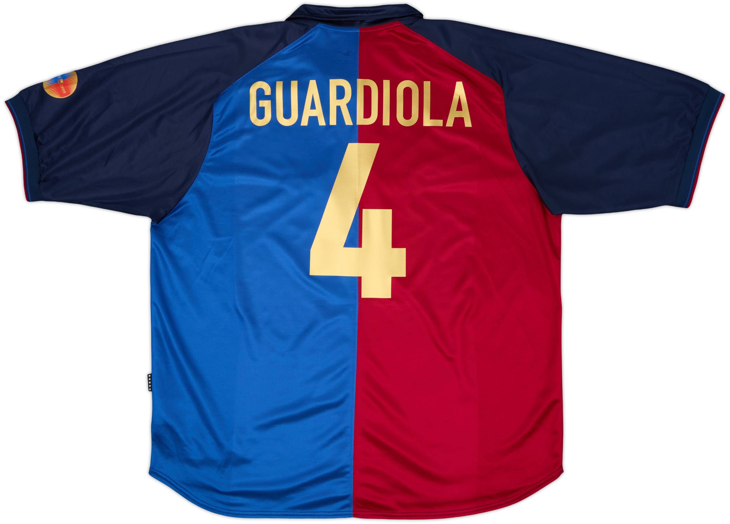 当時物！100周年FCバルセロナ GUARDIOLA 4 XLユニフォームシャツ 1999-00 Barcelona Centenary Home Shirt Guardiola #4 - 8/10 - (XXL)