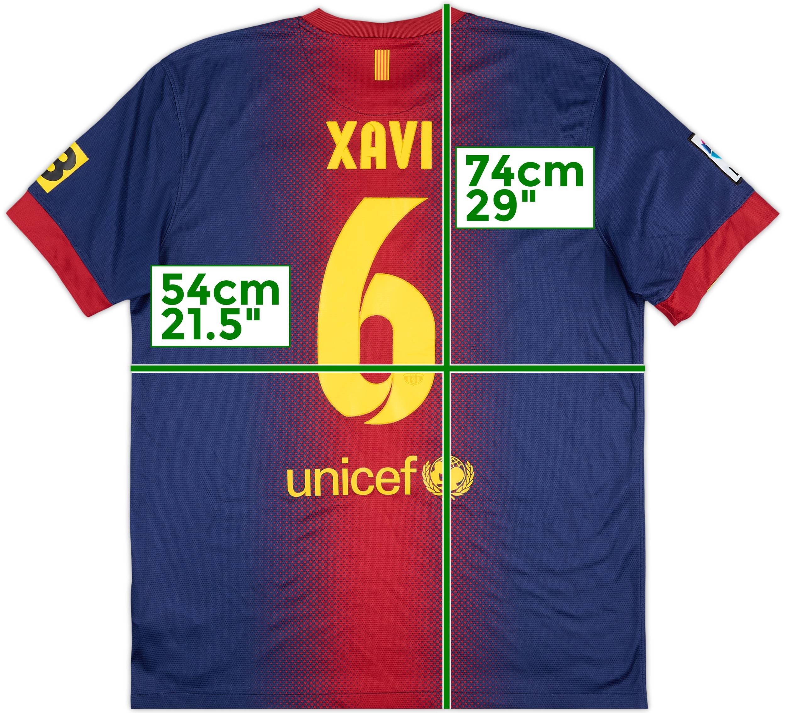 2012-13 Barcelona Home Shirt Xavi #6 - 7/10 - (L)