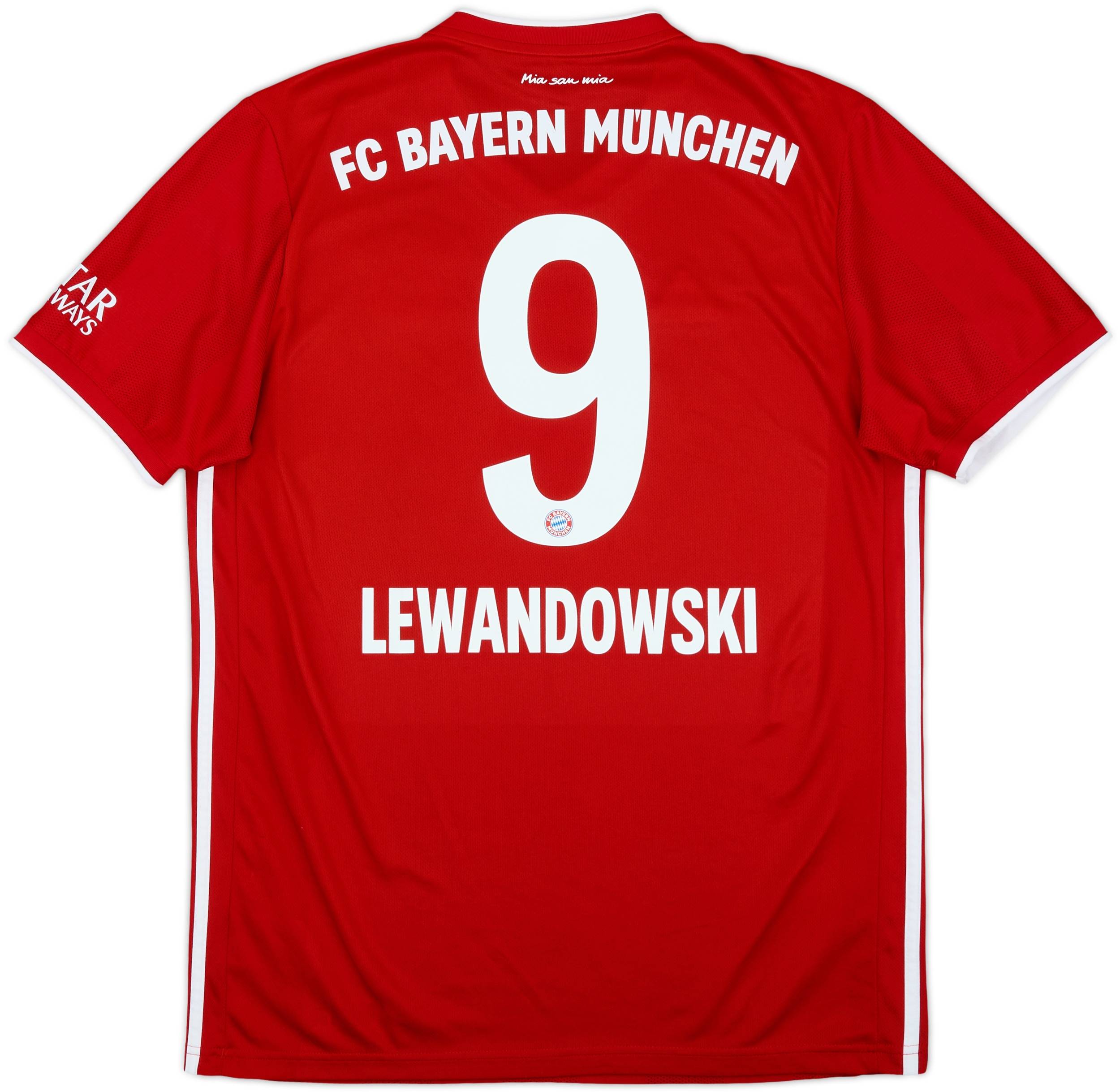 2020-21 Bayern Munich Home Shirt Lewandowski #9 - 9/10 - (L)