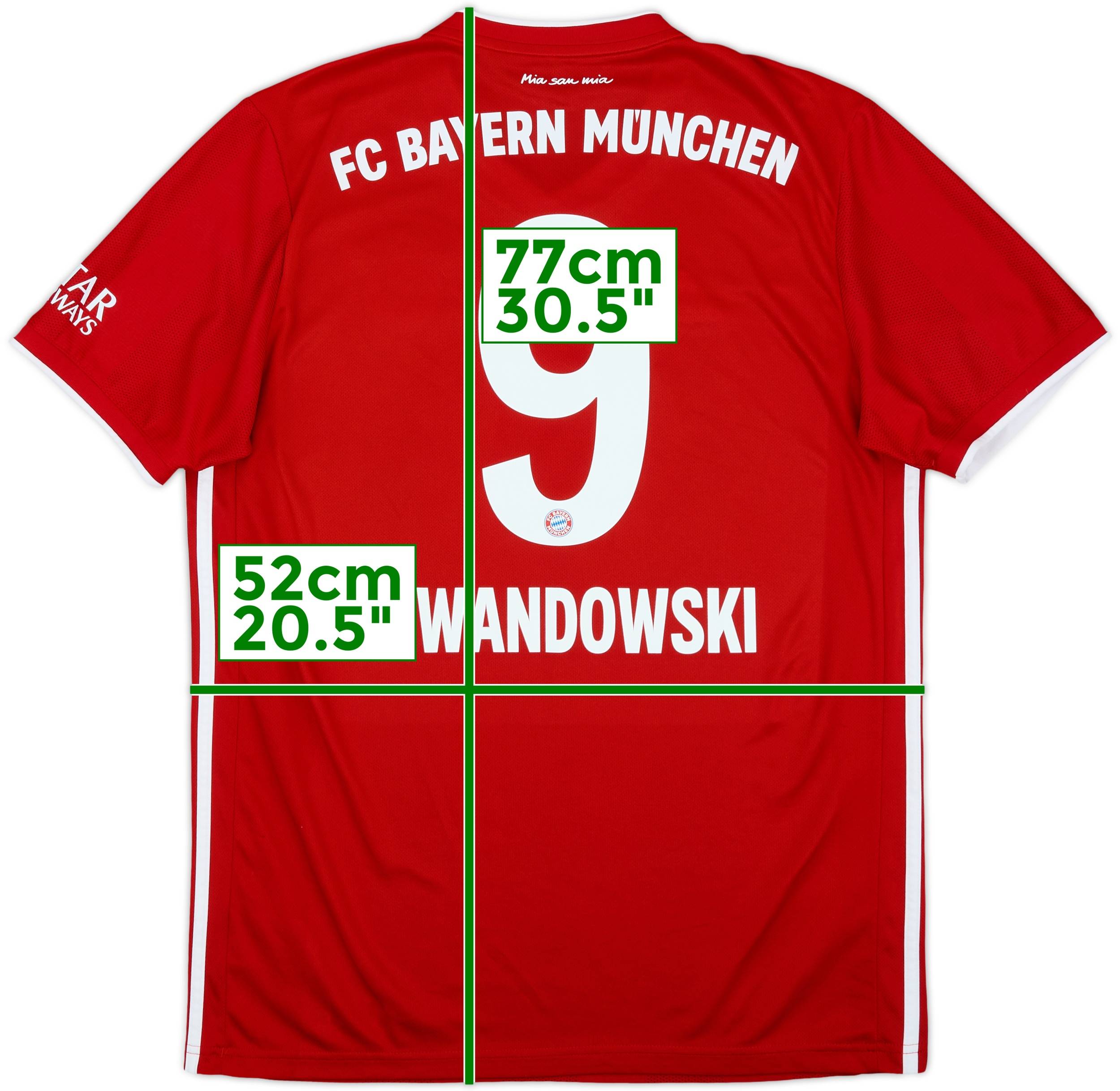 2020-21 Bayern Munich Home Shirt Lewandowski #9 - 9/10 - (L)
