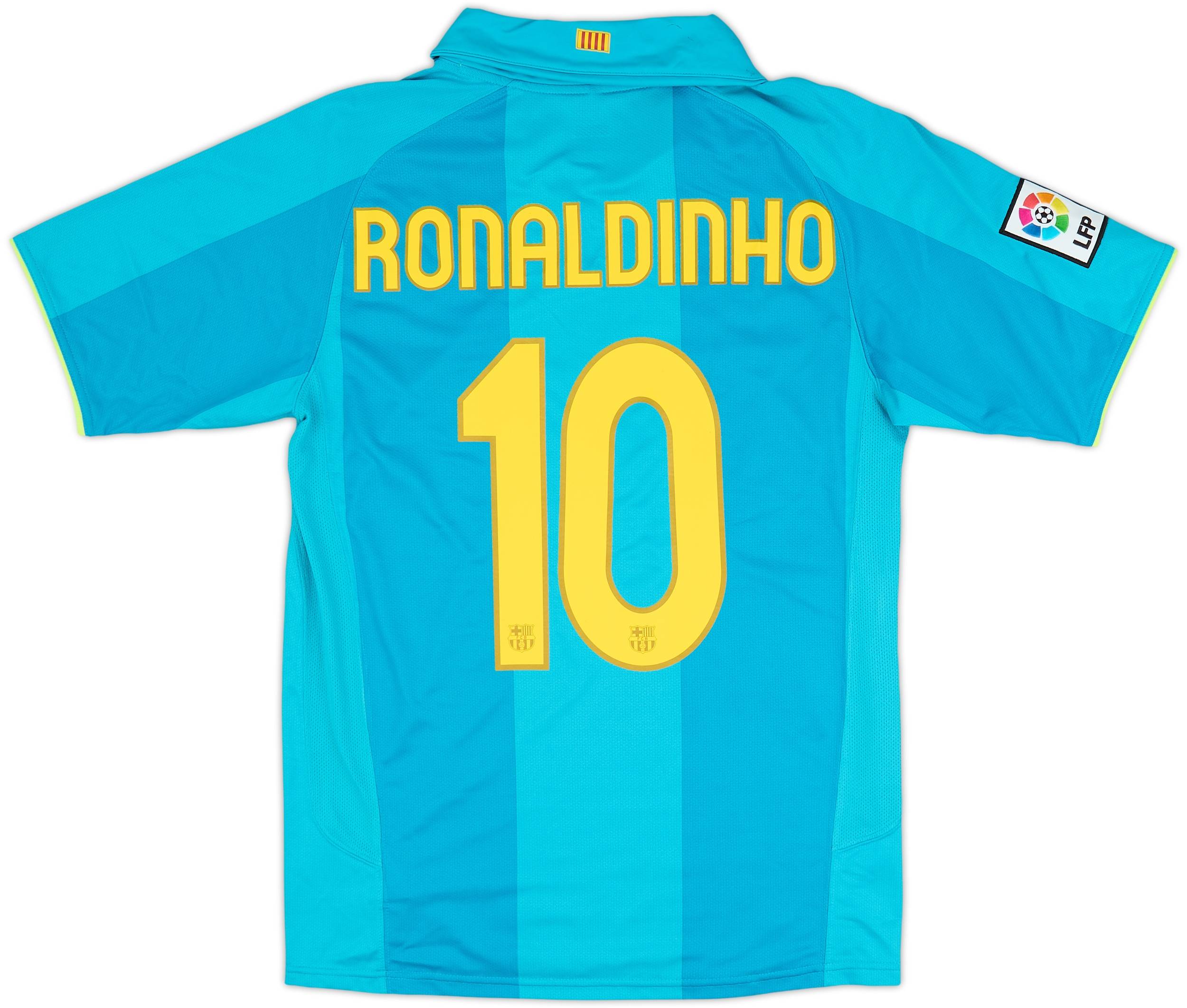 2007-09 Barcelona Away Shirt Ronaldinho #10 - 8/10 - (S)