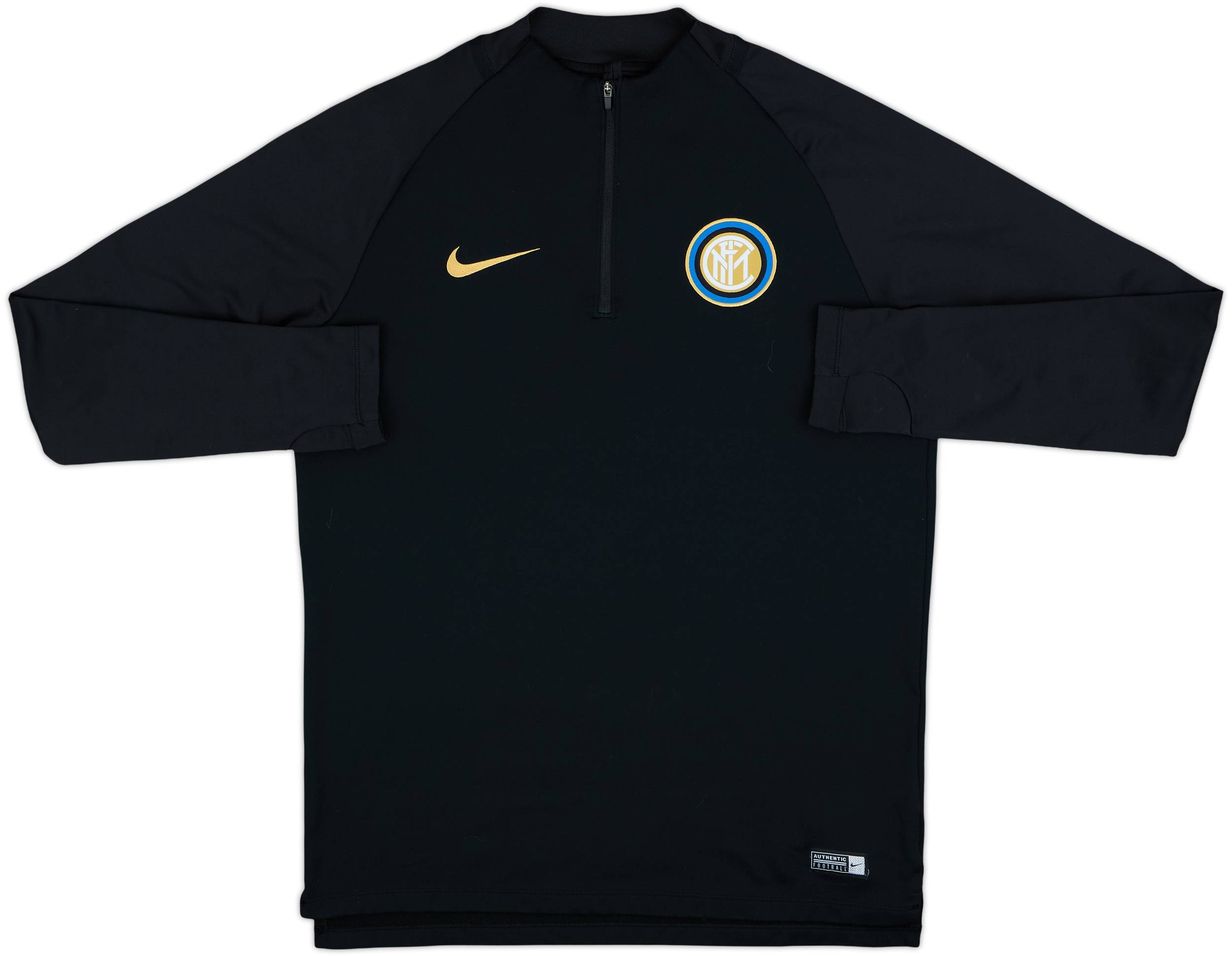 2018-19 Inter Milan Nike 1/4 Zip Sweat Top - 8/10 - (M)