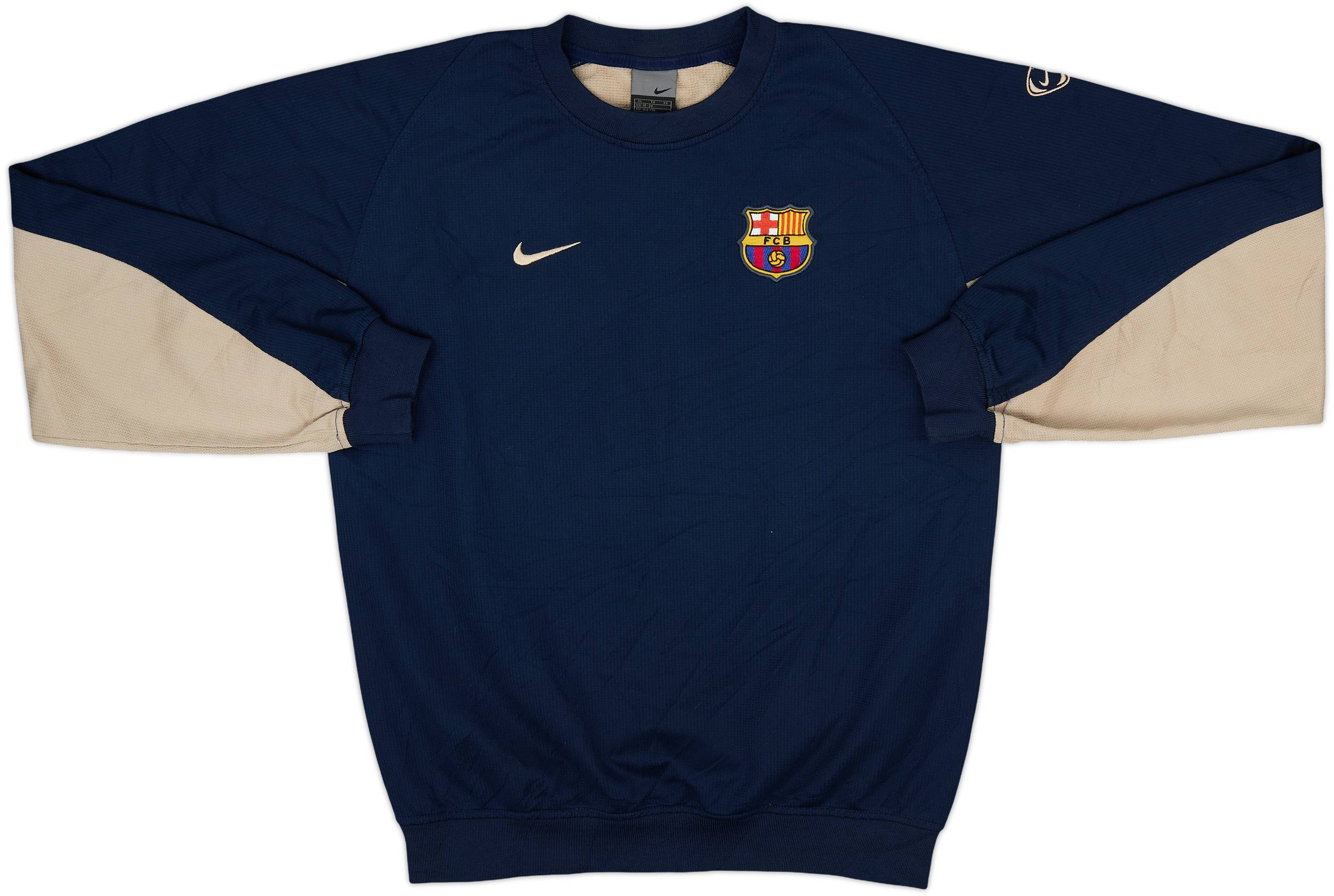 2003-04 Barcelona Nike Sweat Top - 8/10 - (XL.Boys)