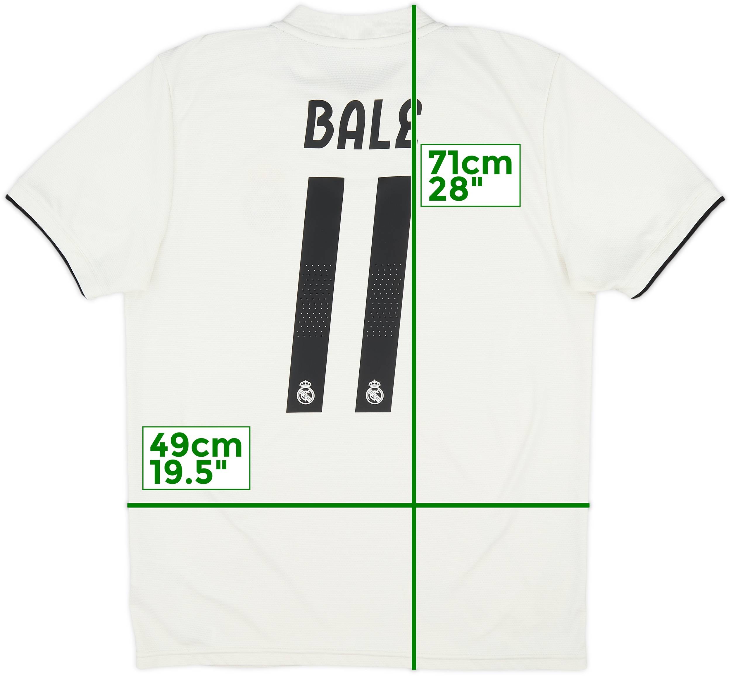 2018-19 Real Madrid Home Shirt Bale #11 - 6/10 - (M)