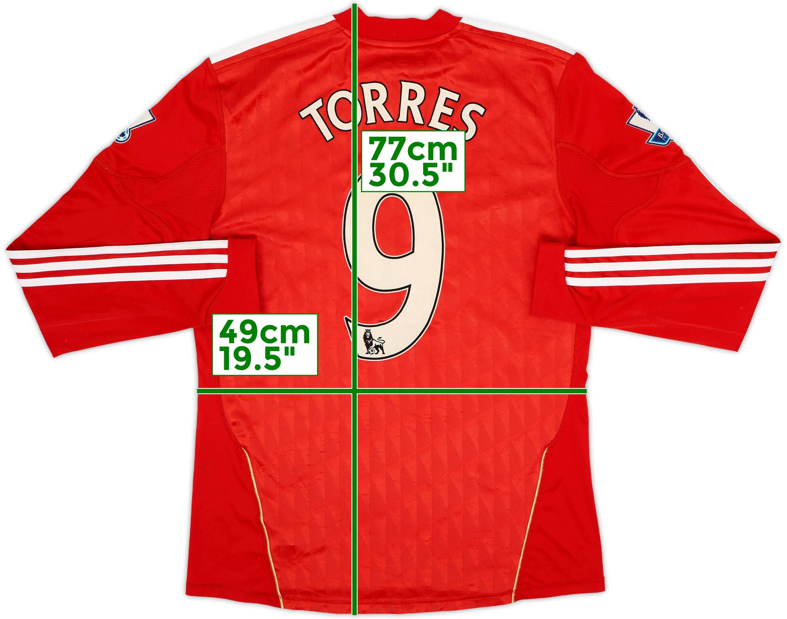 2010-12 Liverpool Home L/S Shirt Torres #9 - 6/10 - (M)